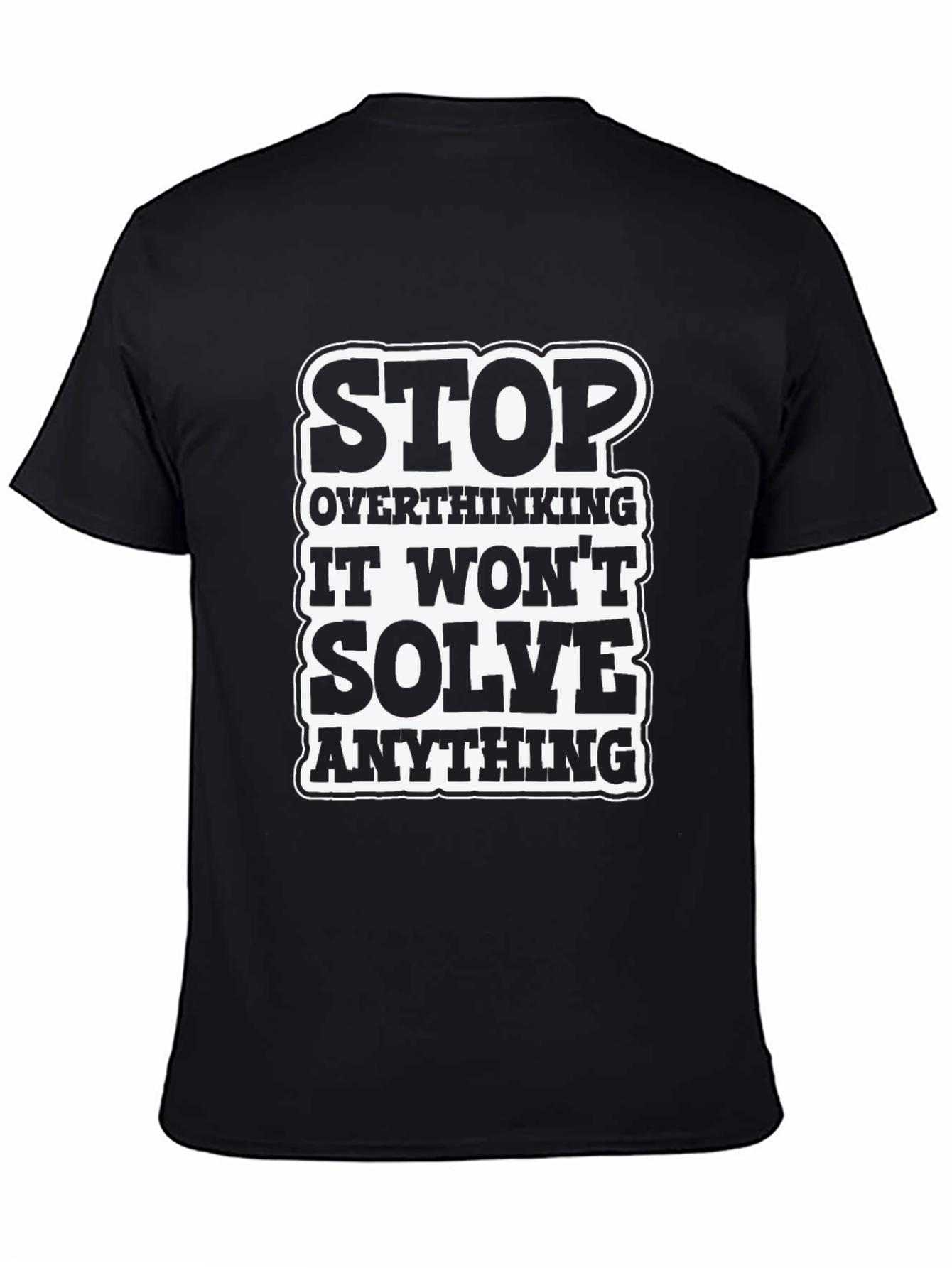 Stop Overthinking Graphic Tee - Black