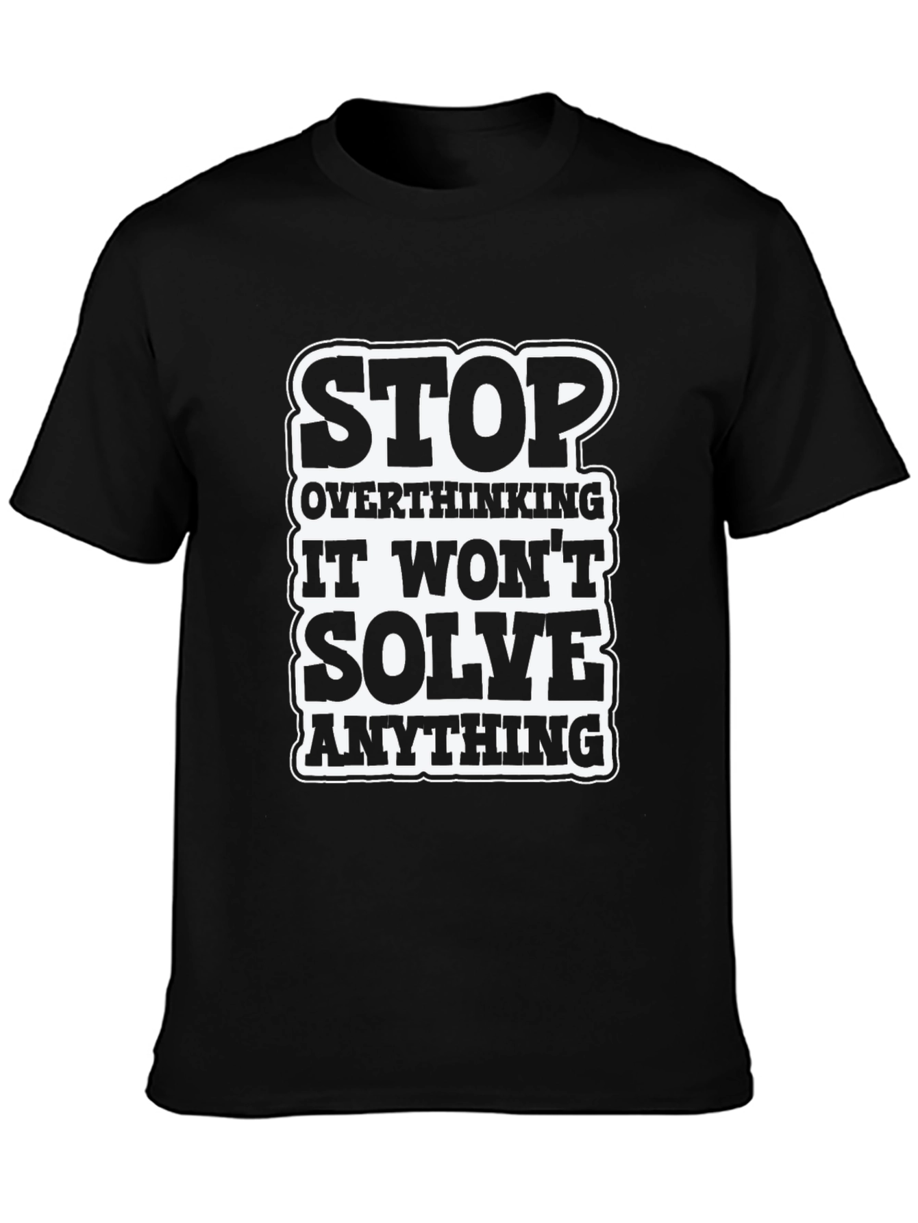 Stop Overthinking Graphic Tee - Black