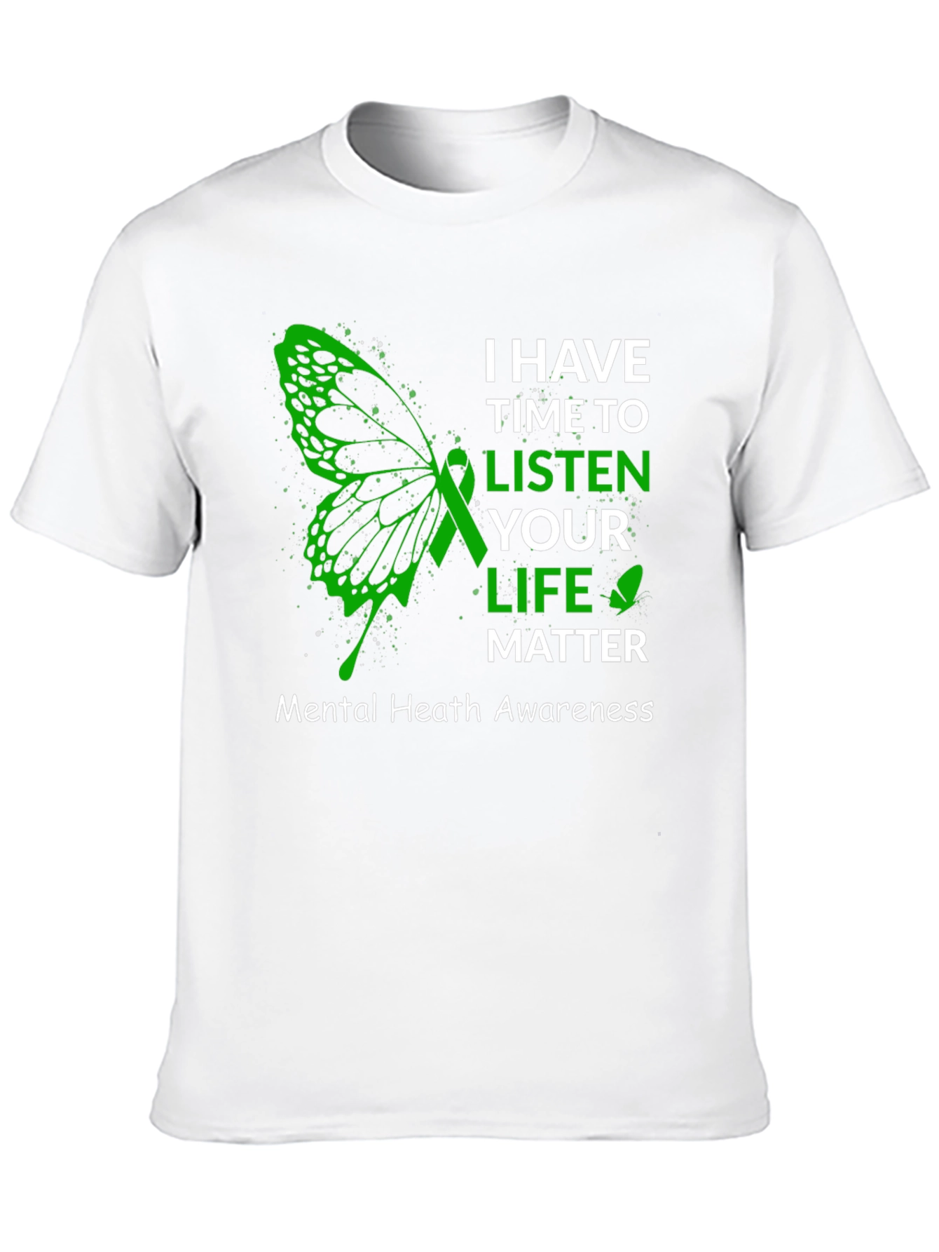 Mental Health Awareness T-Shirt - Butterfly Design