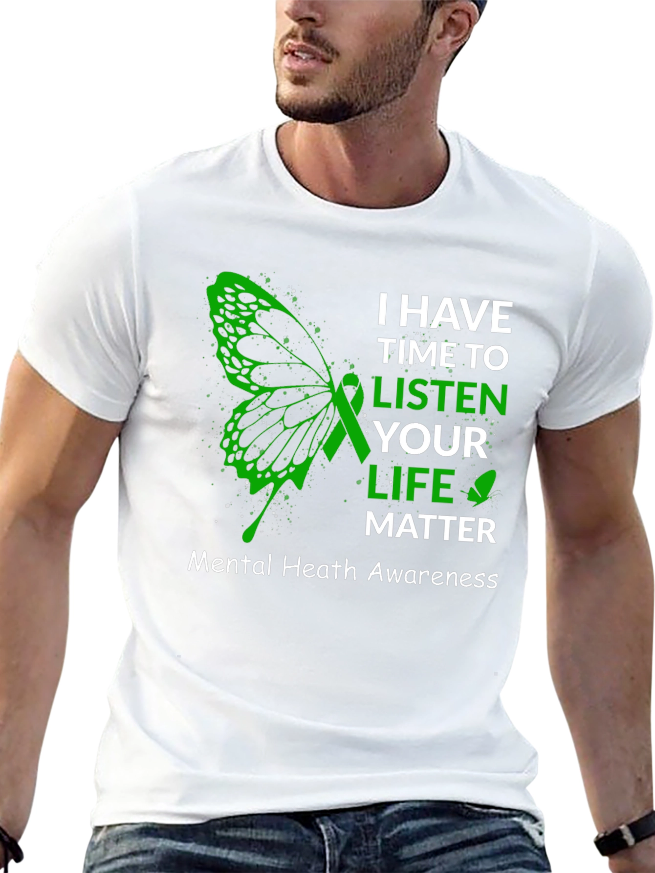 Mental Health Awareness T-Shirt - Butterfly Design