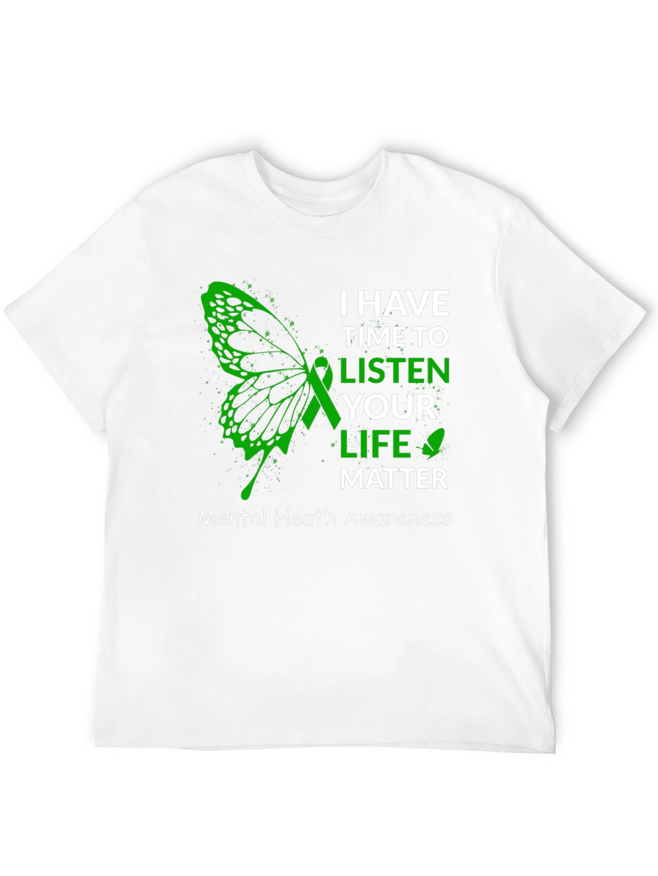 Mental Health Awareness T-Shirt - Butterfly Design