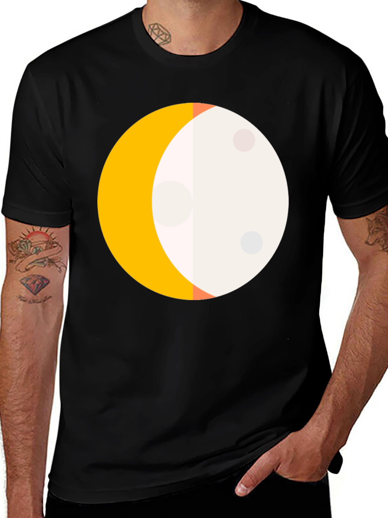 Waxing Crescent Moon Graphic Tee - Modern Unisex T-Shirt