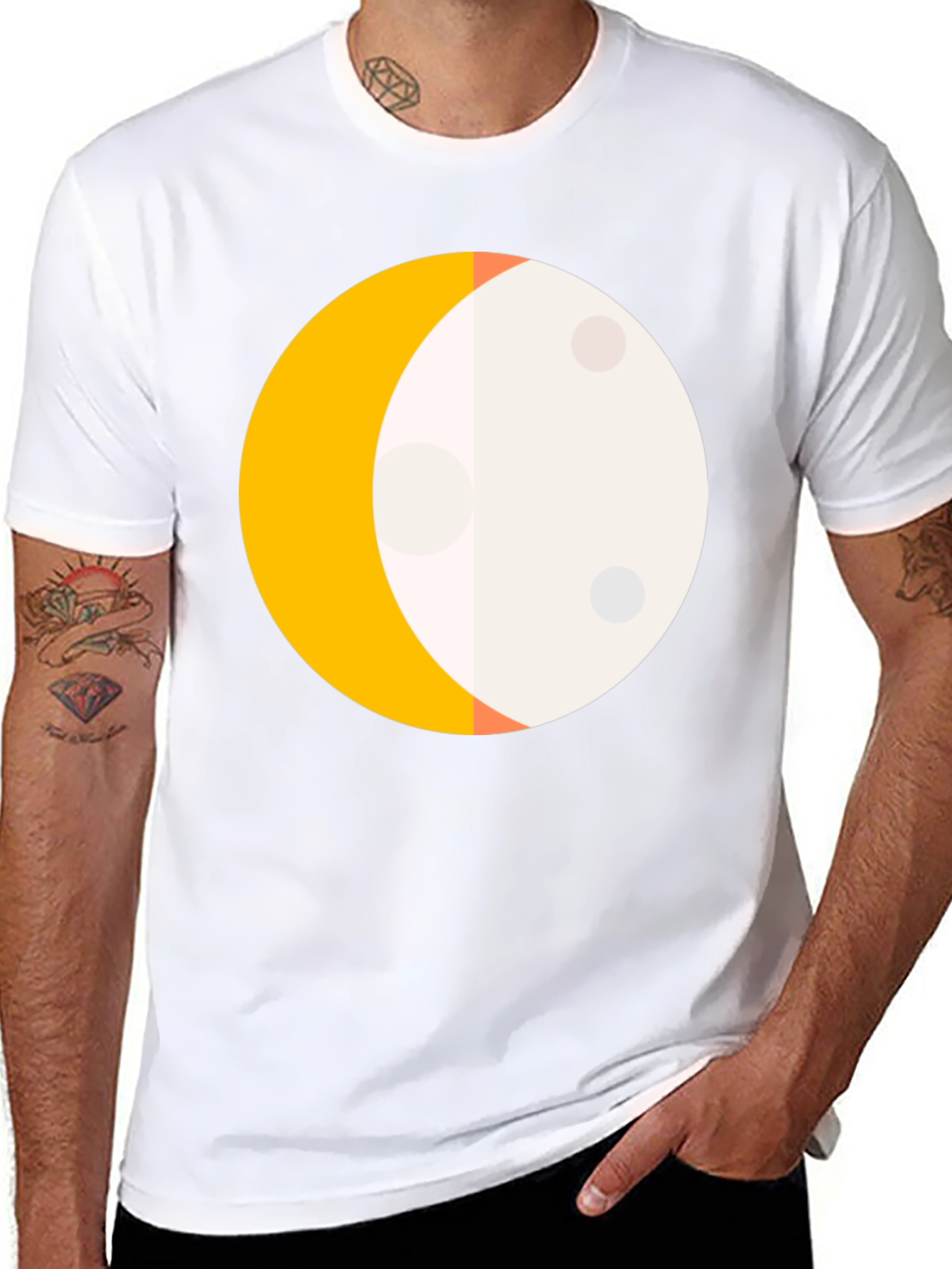 Waxing Crescent Moon Graphic Tee - Modern Unisex T-Shirt