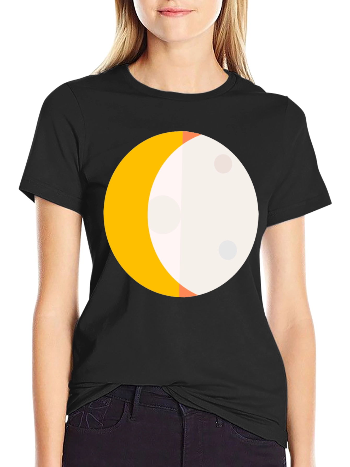 Waxing Crescent Moon Graphic Tee - Modern Unisex T-Shirt