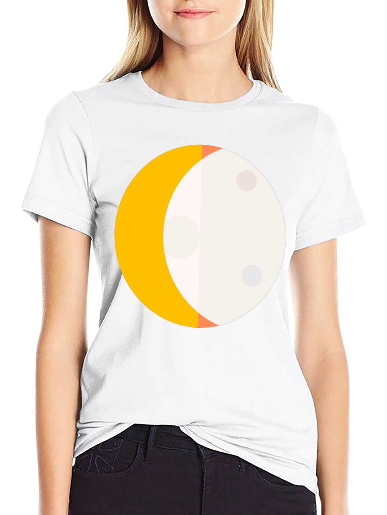 Waxing Crescent Moon Graphic Tee - Modern Unisex T-Shirt