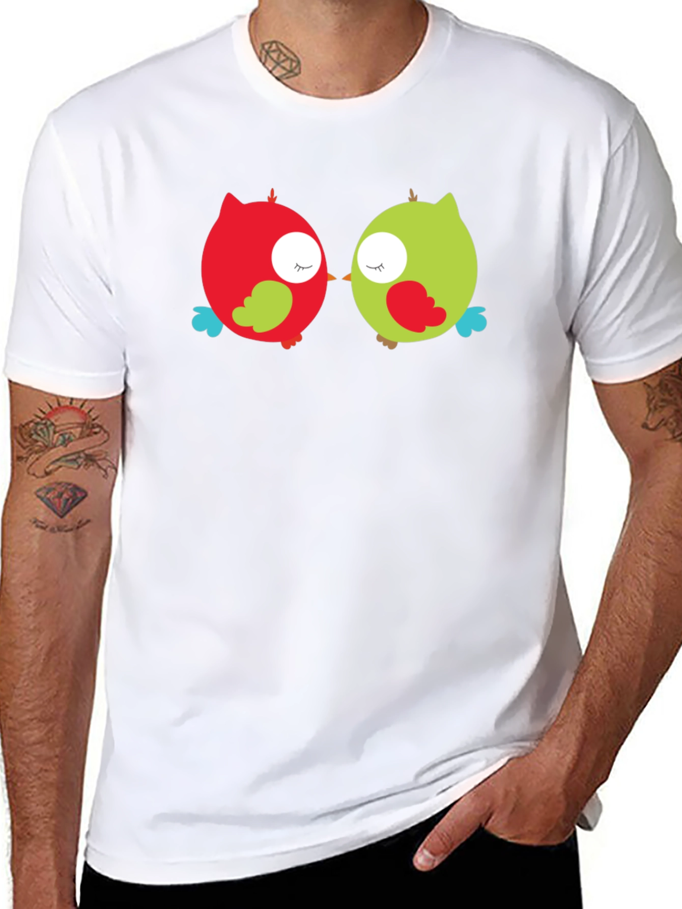 Cute Owls Black T-Shirt - Whimsical Graphic Tee