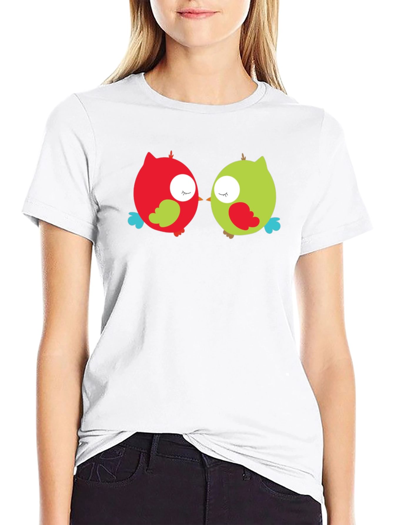 Cute Owls Black T-Shirt - Whimsical Graphic Tee