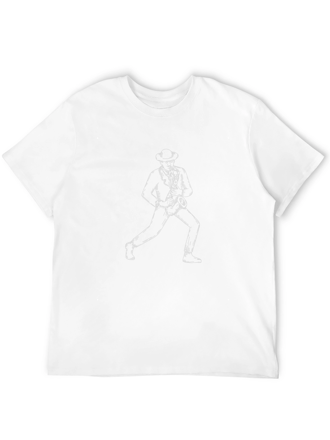 Saxophone Player Graphic T-Shirt - Black