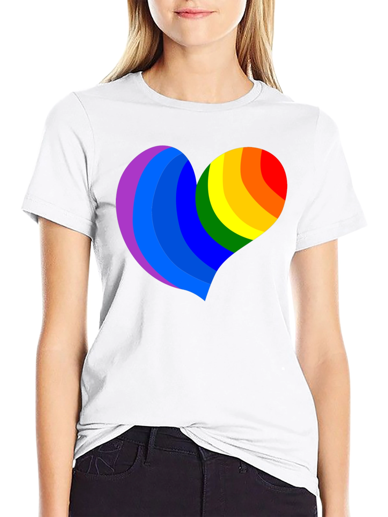 Rainbow Heart Pride T-Shirt