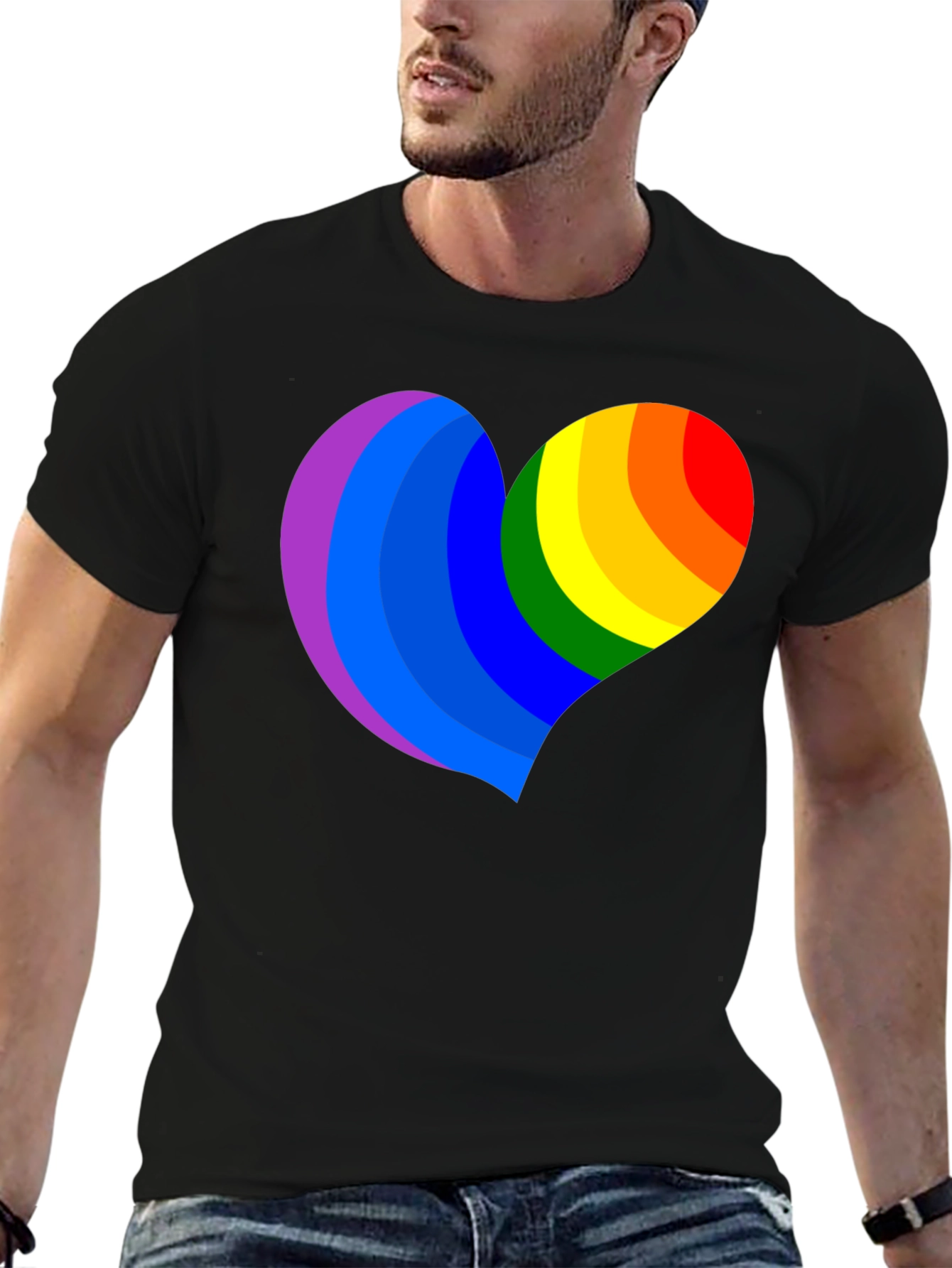 Rainbow Heart Pride T-Shirt