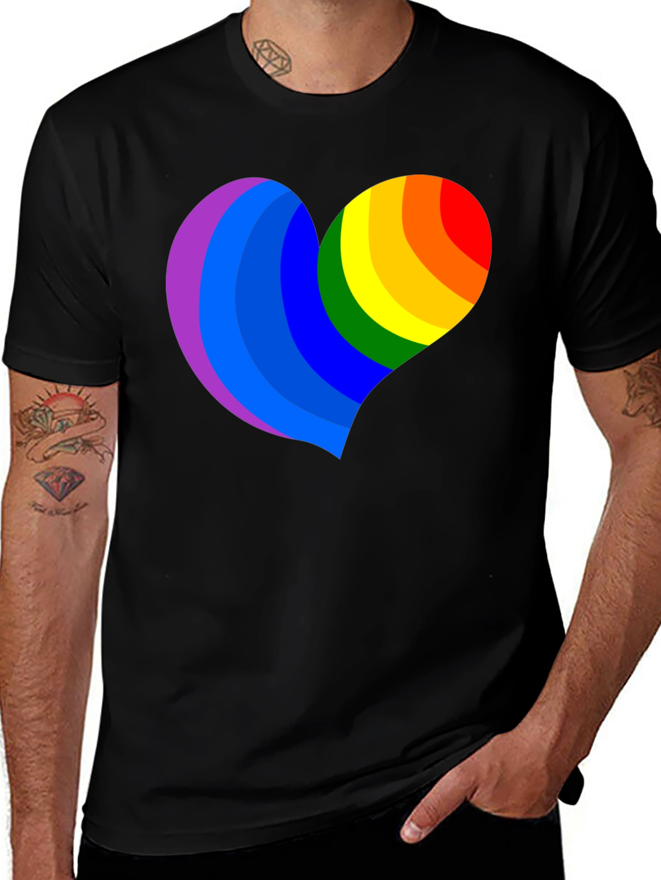 Rainbow Heart Pride T-Shirt