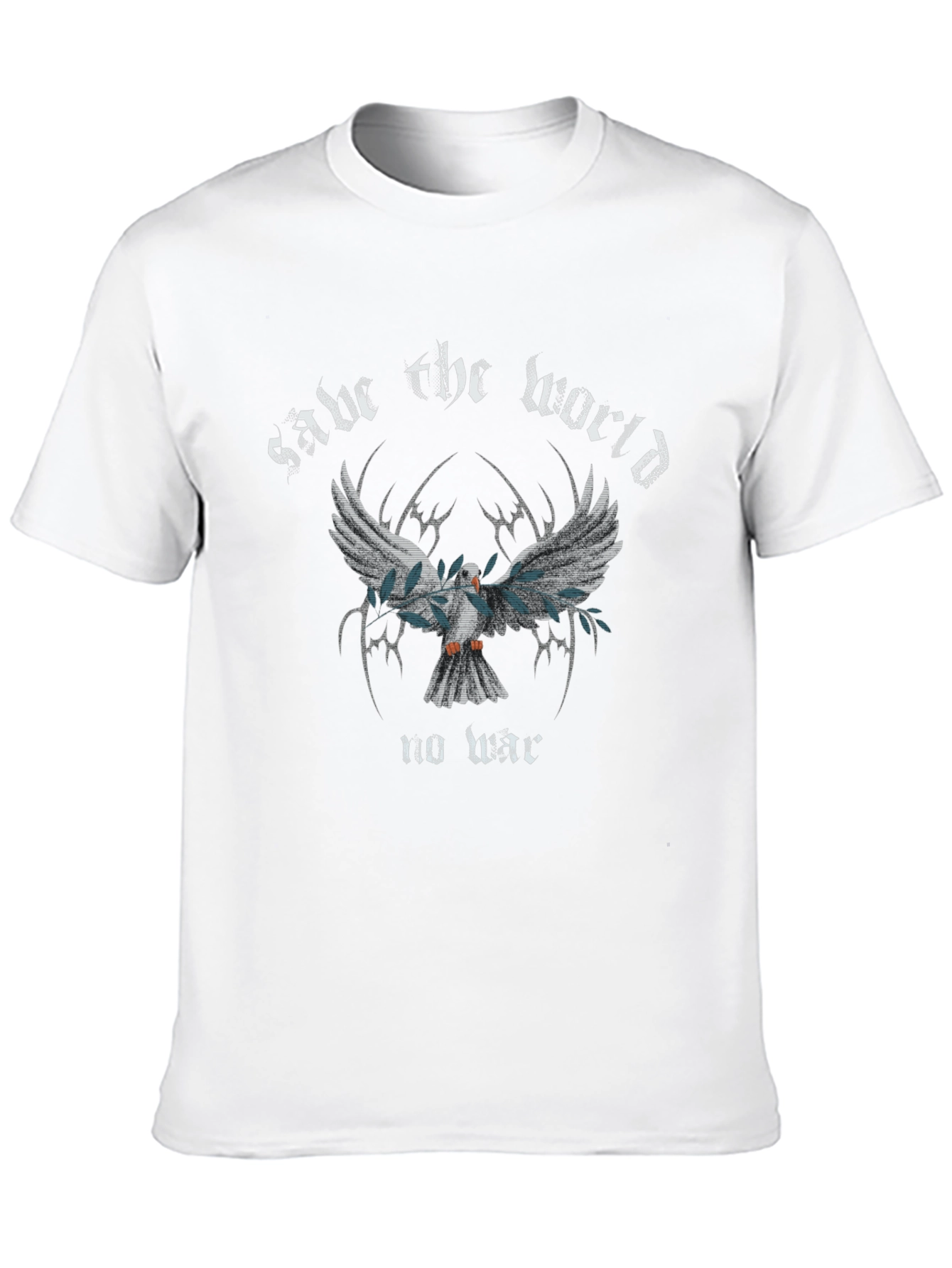 Save the World Dove Graphic Tee - Black