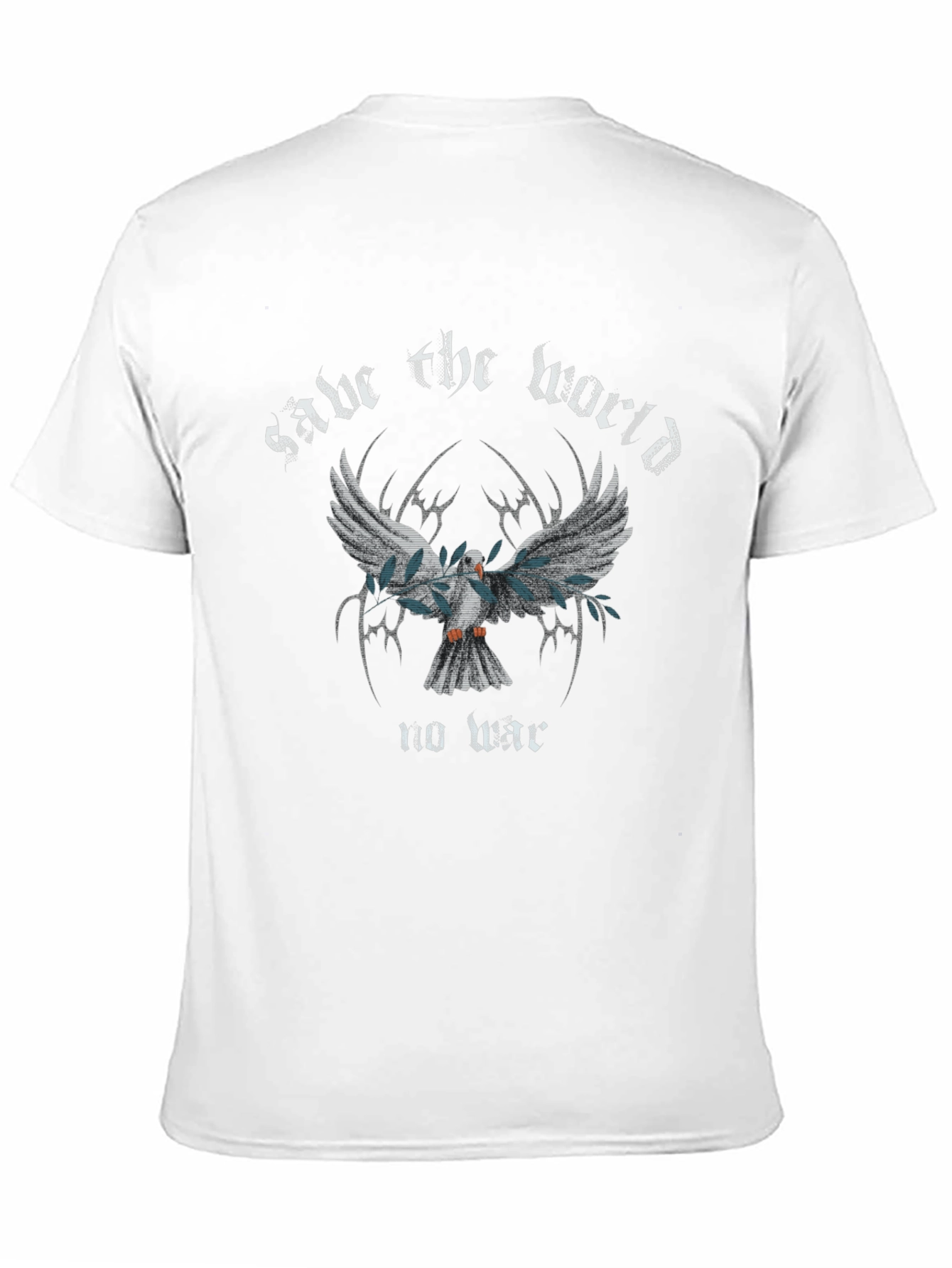 Save the World Dove Graphic Tee - Black