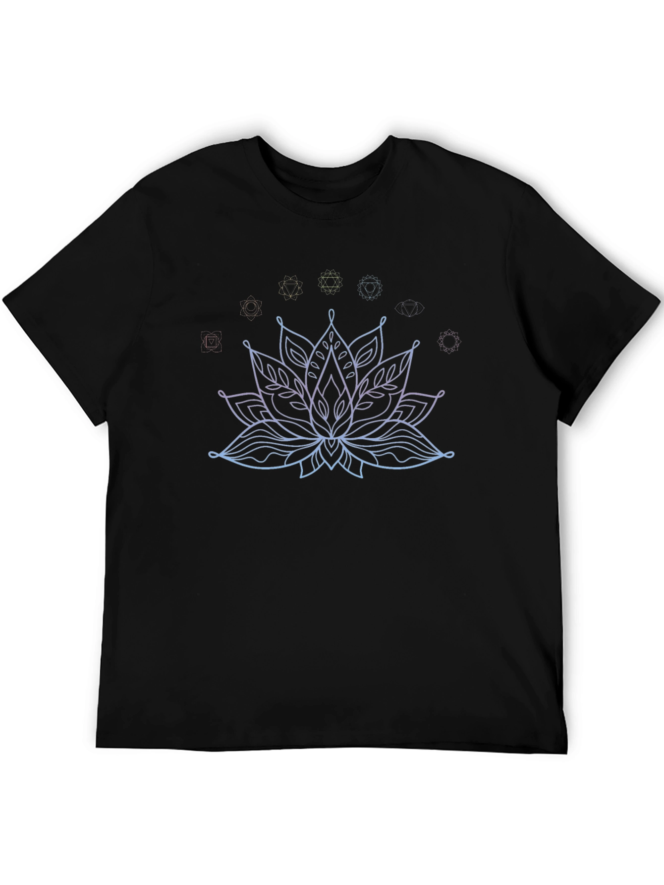Lotus Flower Chakra Graphic Tee - Black