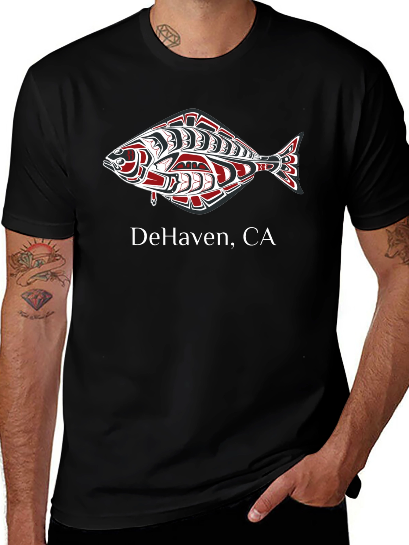 DeHaven CA Fish Graphic T-Shirt