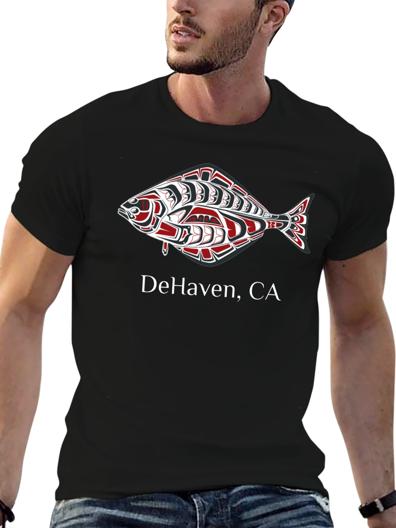DeHaven CA Fish Graphic T-Shirt