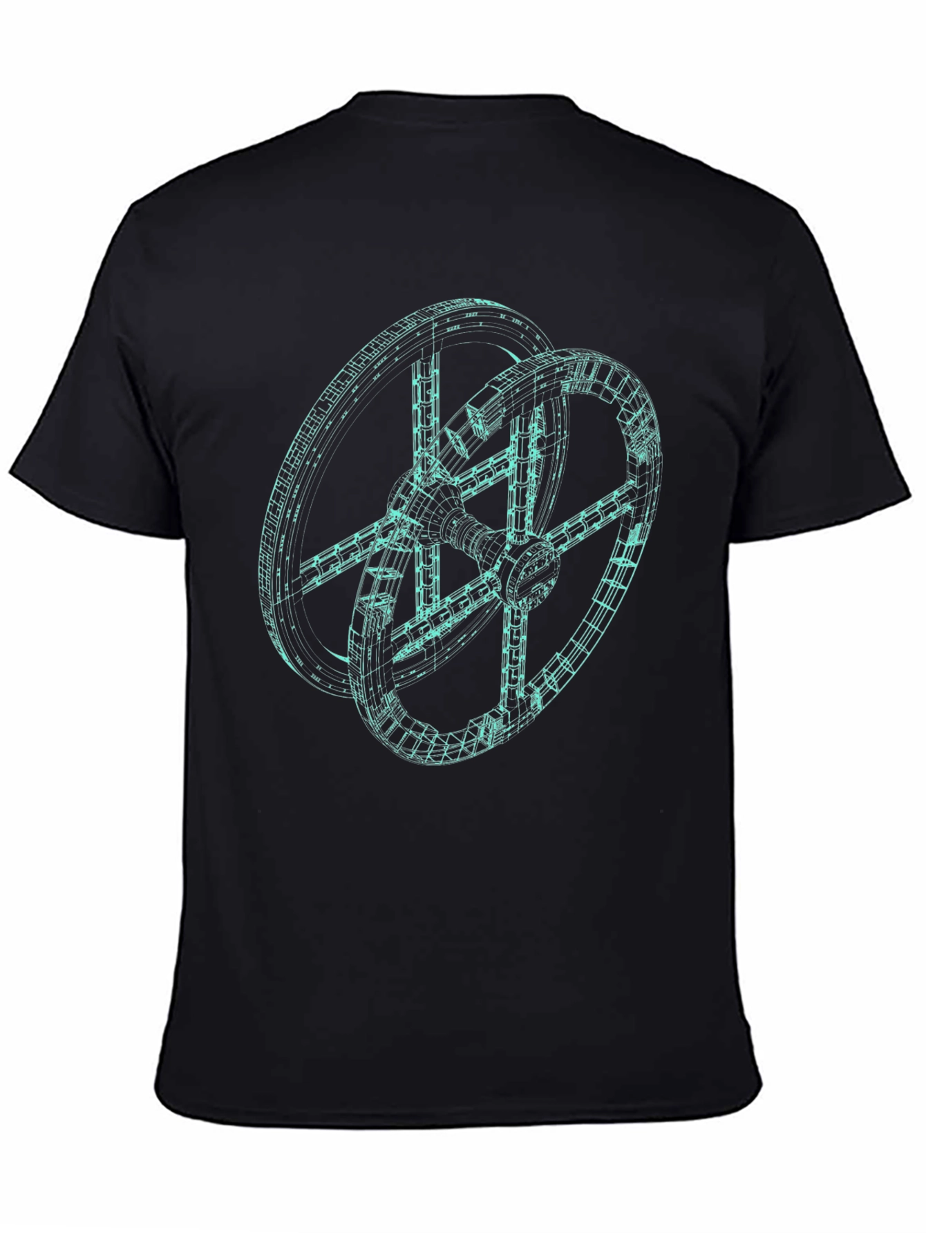 Sci-Fi Station Tee - Modern Futuristic Design