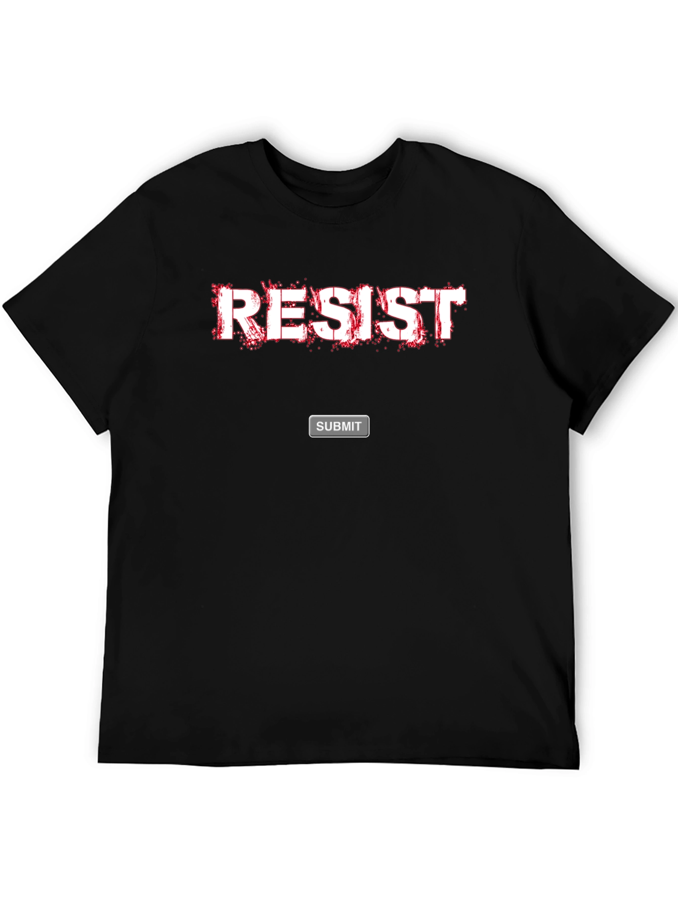 Resist Graphic Print Black T-Shirt