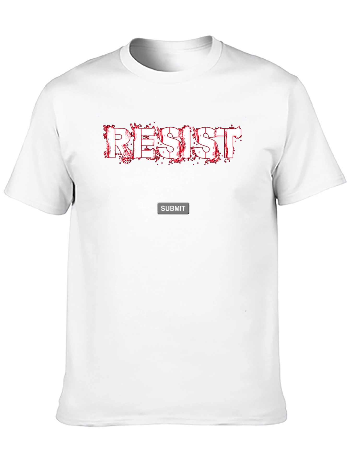 Resist Graphic Print Black T-Shirt