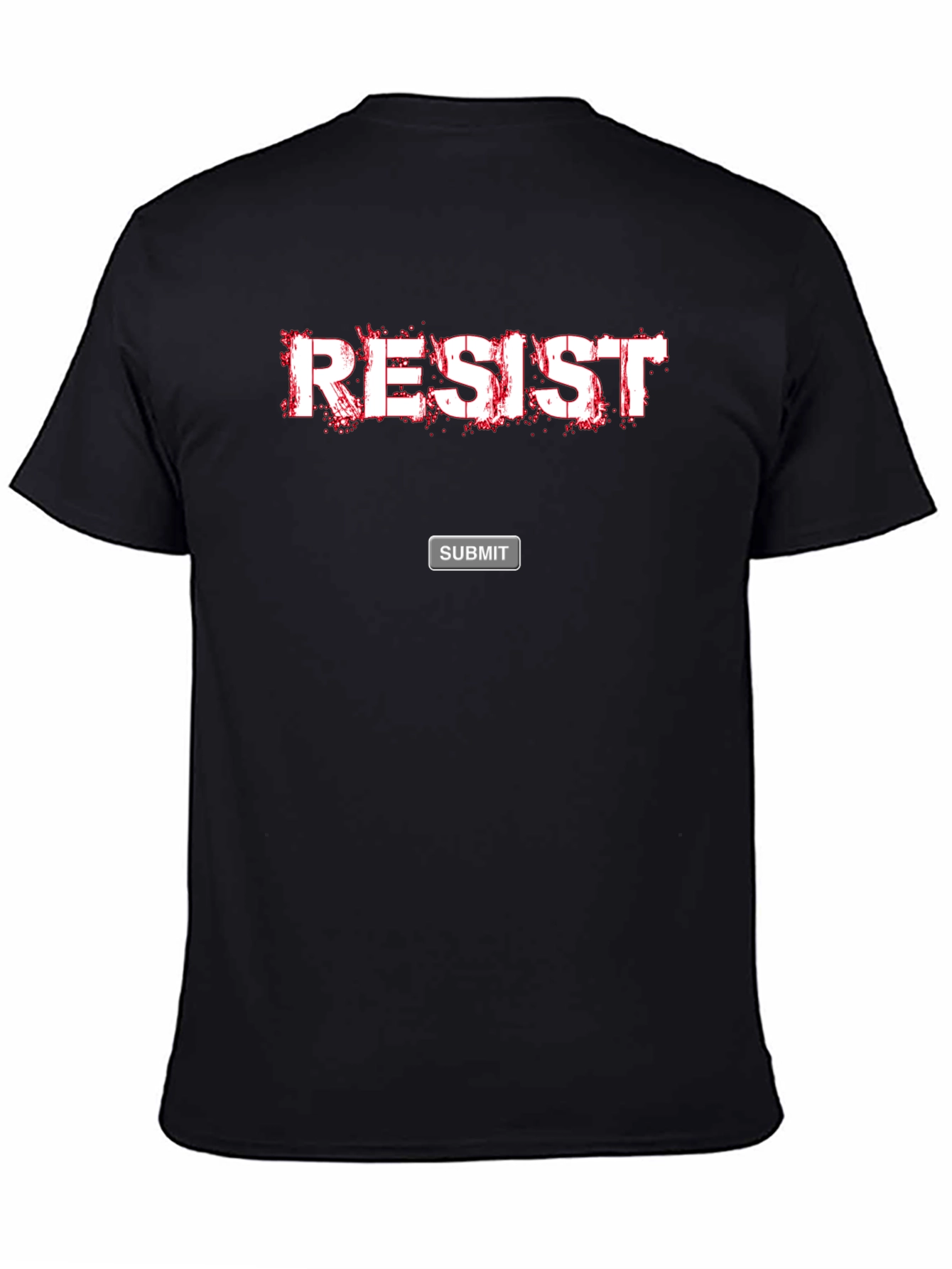 Resist Graphic Print Black T-Shirt