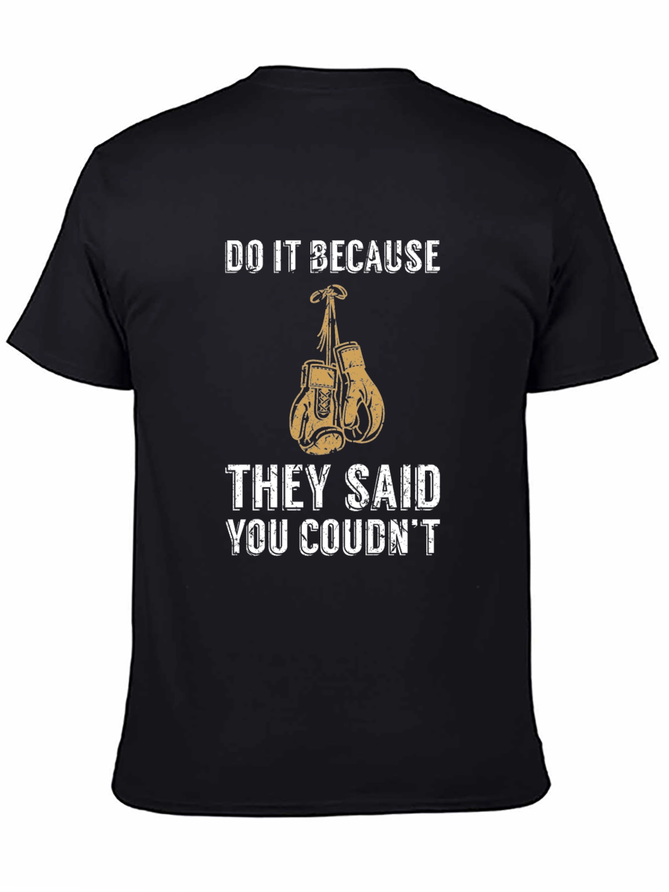 Motivational Boxing Gloves Graphic T-Shirt