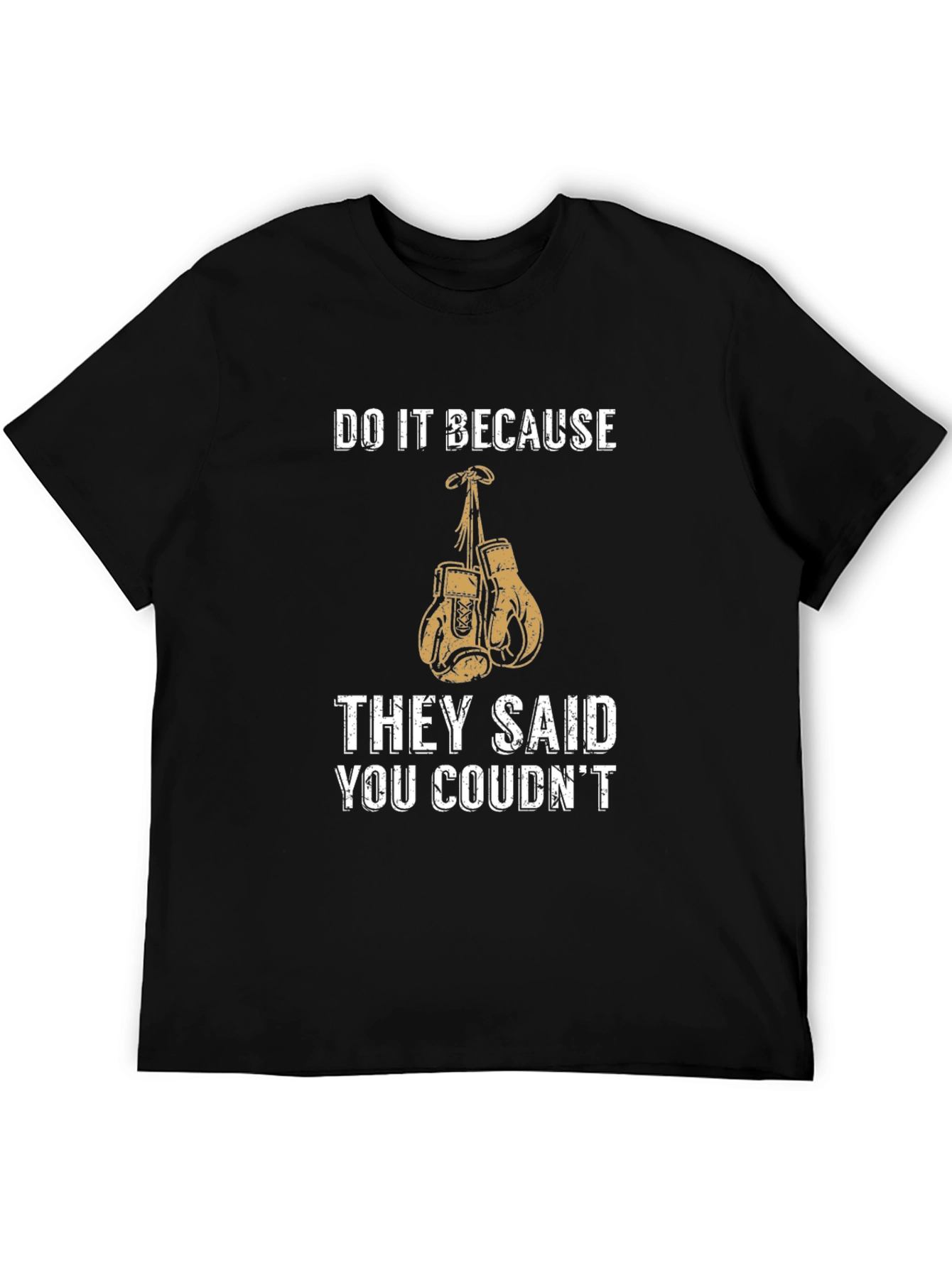 Motivational Boxing Gloves Graphic T-Shirt