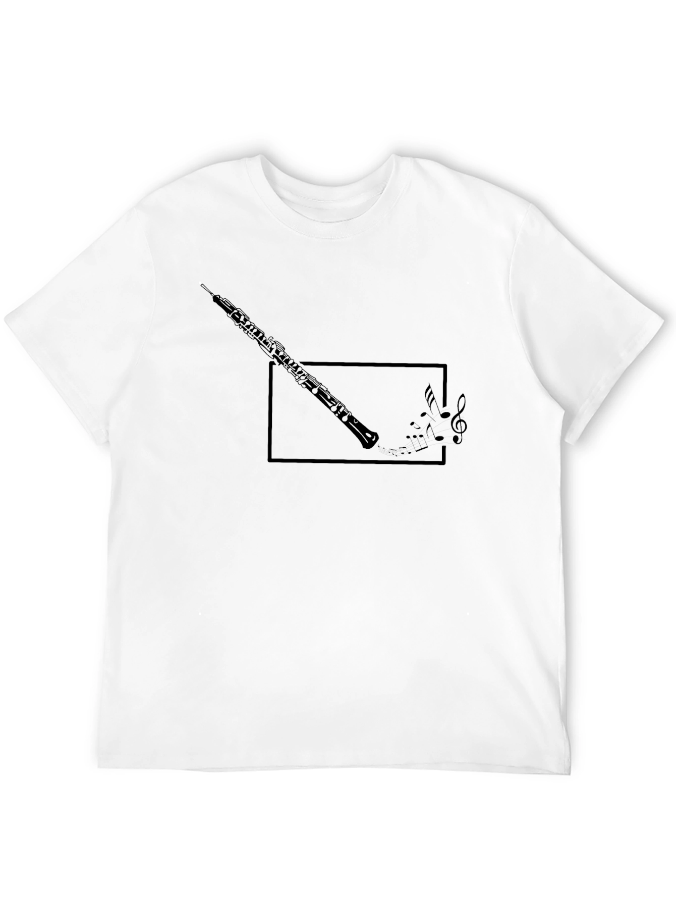 Musical Oboe T-Shirt - Black Graphic Tee