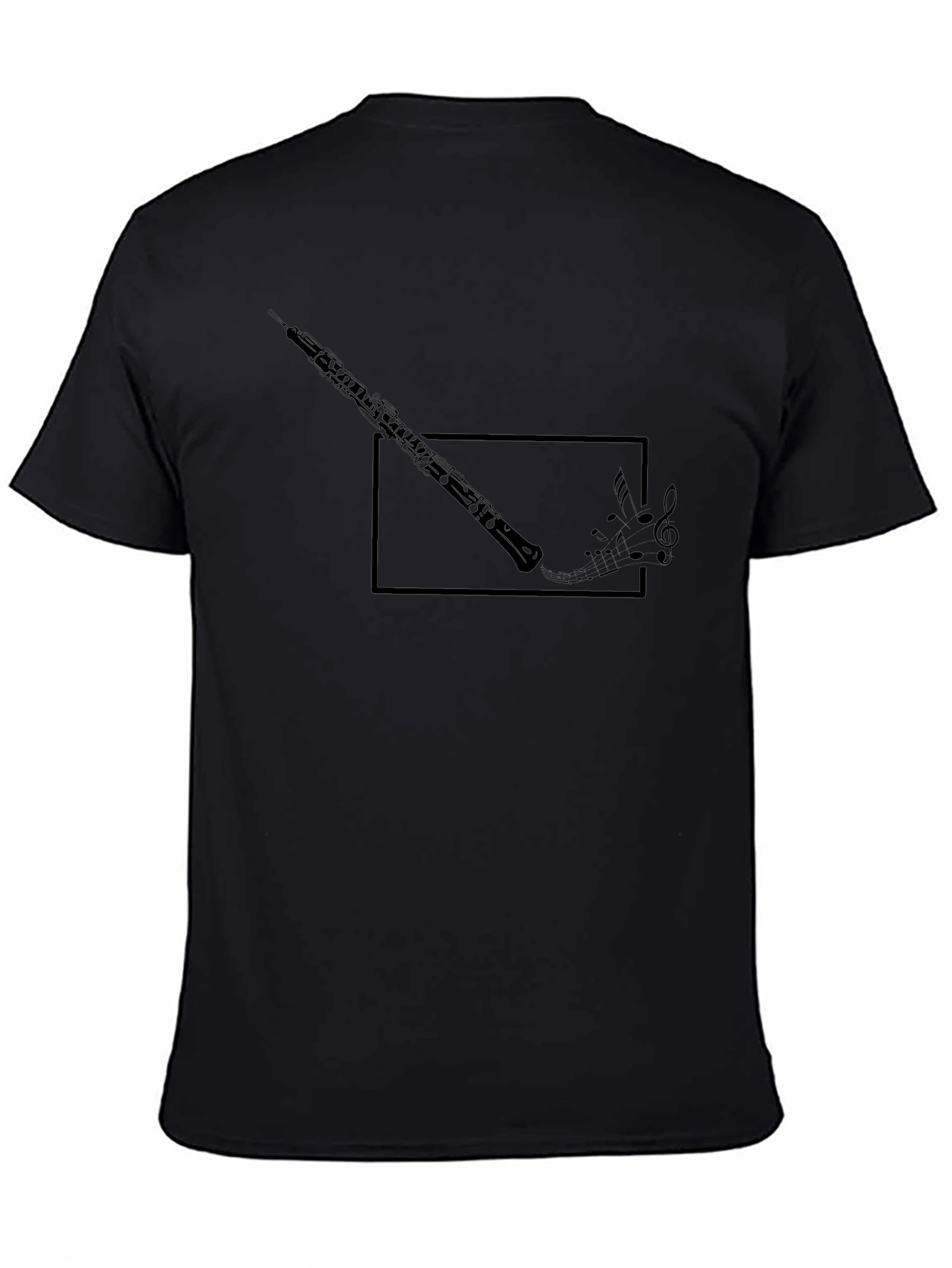 Musical Oboe T-Shirt - Black Graphic Tee