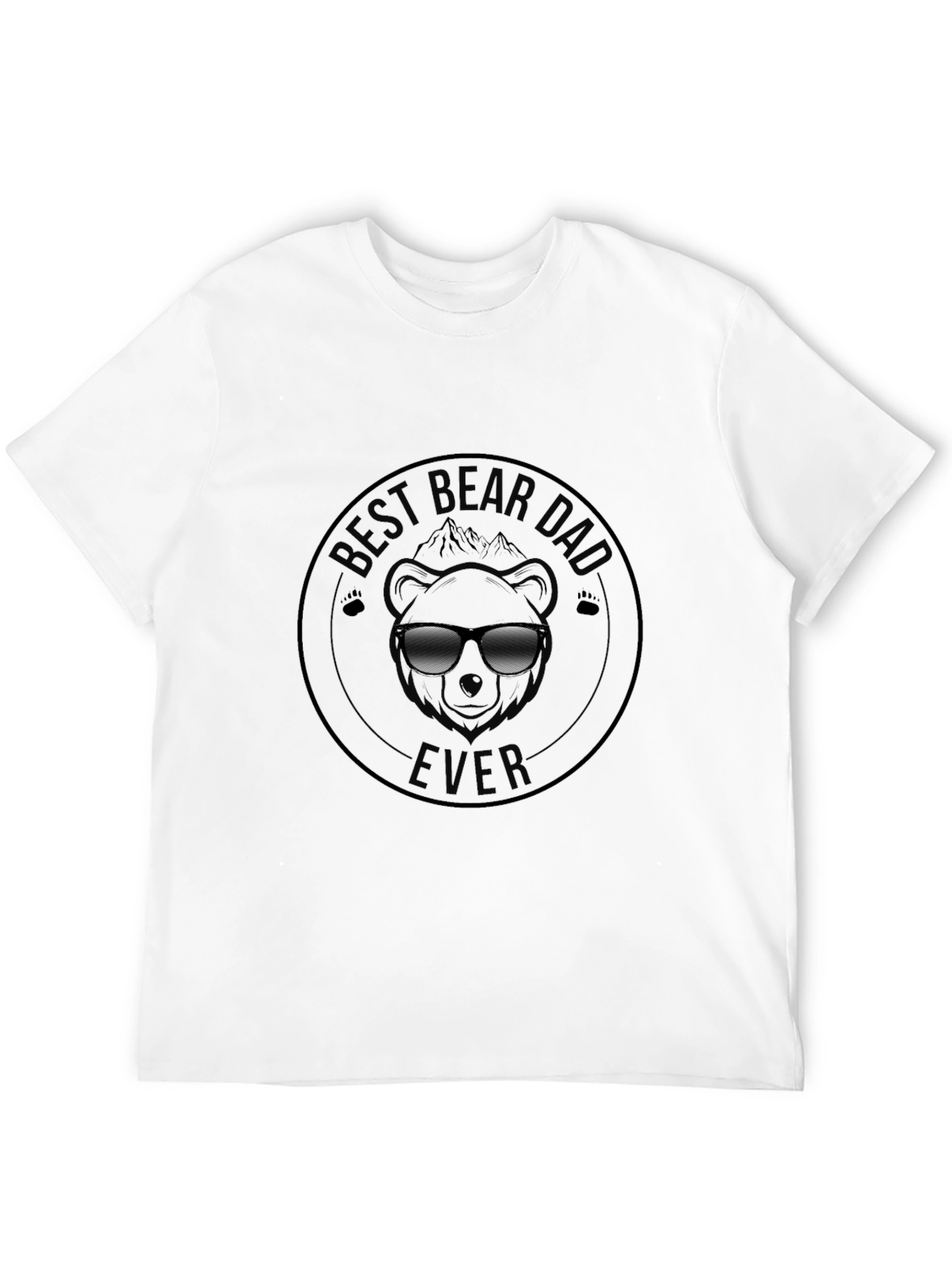 Best Bear Dad Ever Black T-Shirt