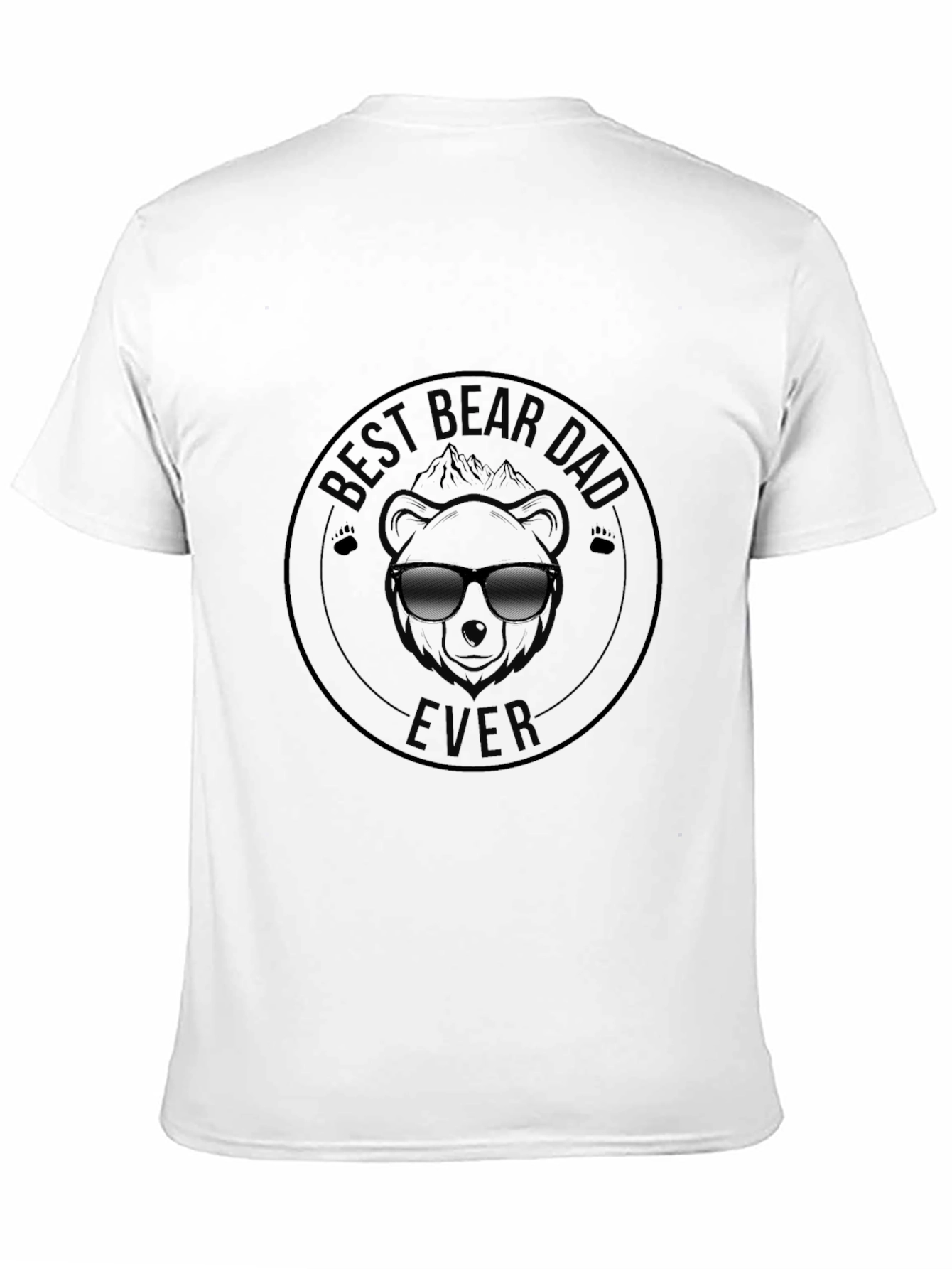 Best Bear Dad Ever Black T-Shirt