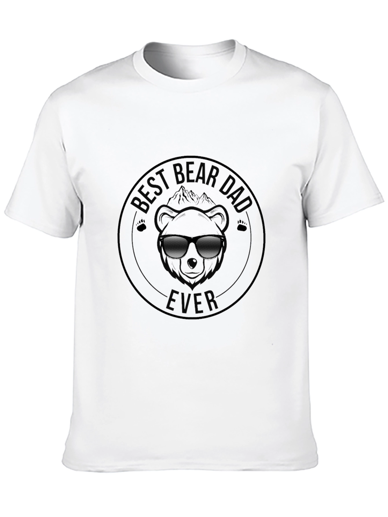 Best Bear Dad Ever Black T-Shirt