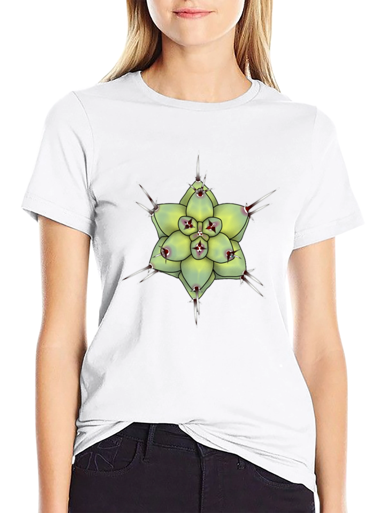 Cactus Flower Graphic Tee - Stylish & Unique Design