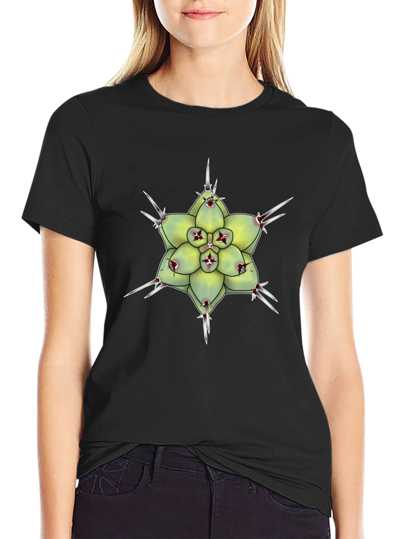 Cactus Flower Graphic Tee - Stylish & Unique Design