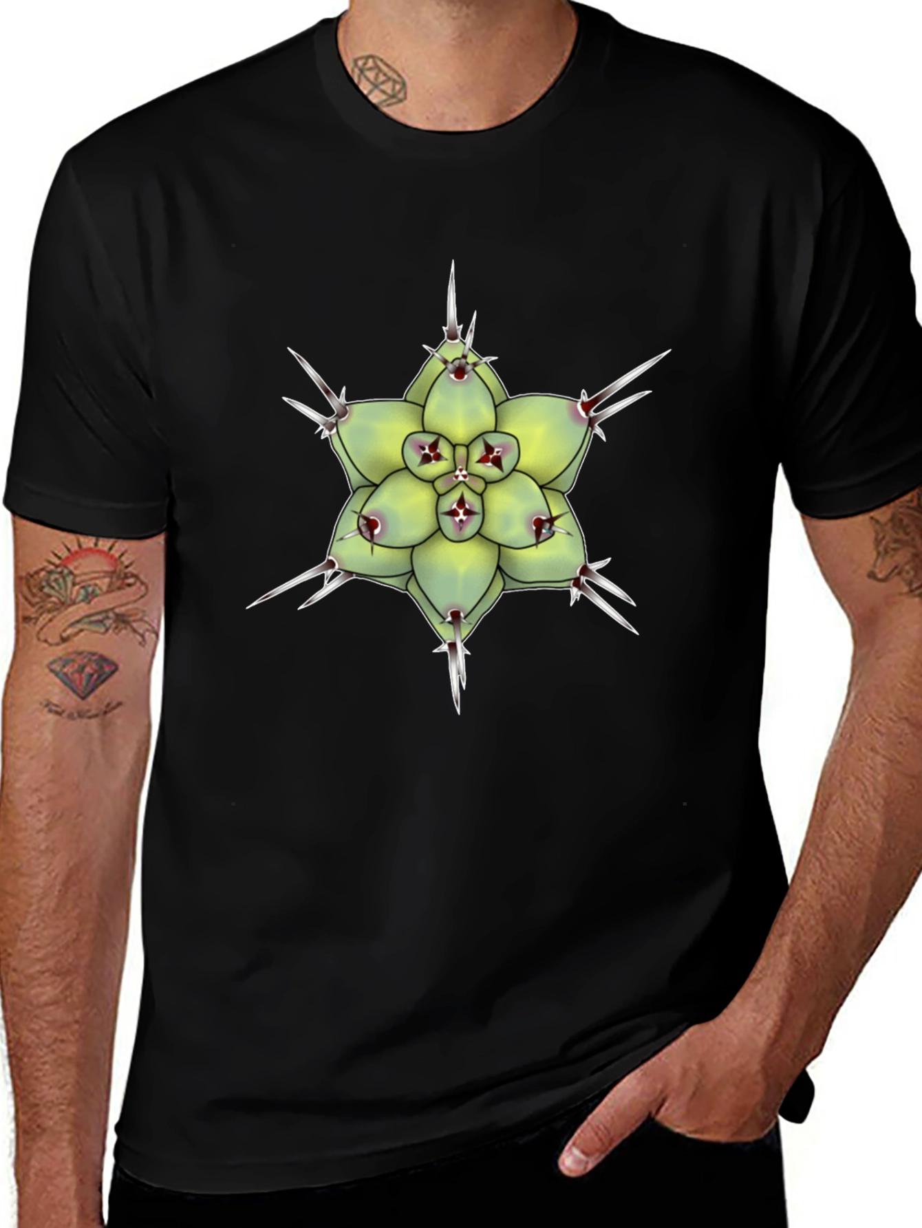Cactus Flower Graphic Tee - Stylish & Unique Design