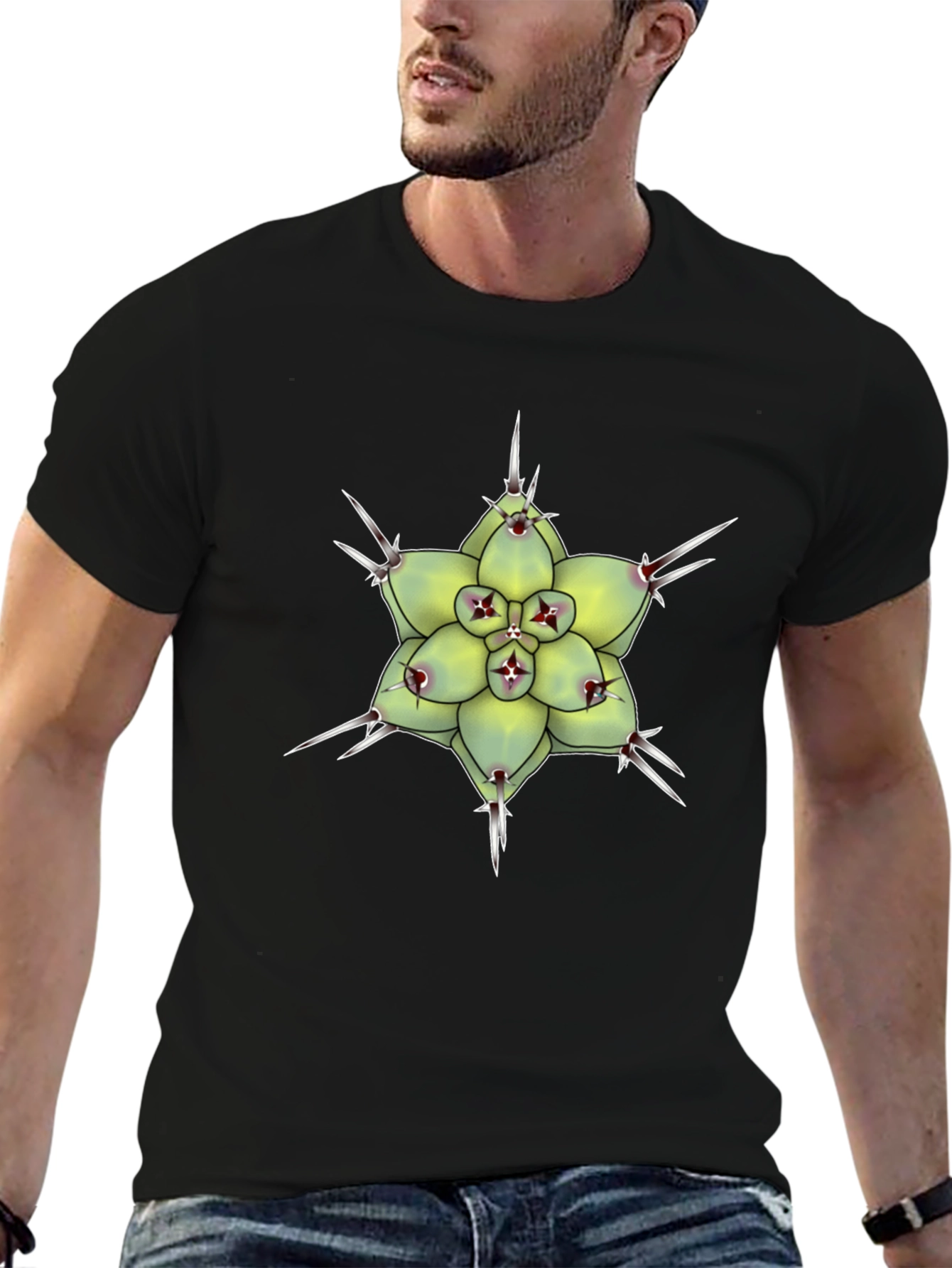 Cactus Flower Graphic Tee - Stylish & Unique Design