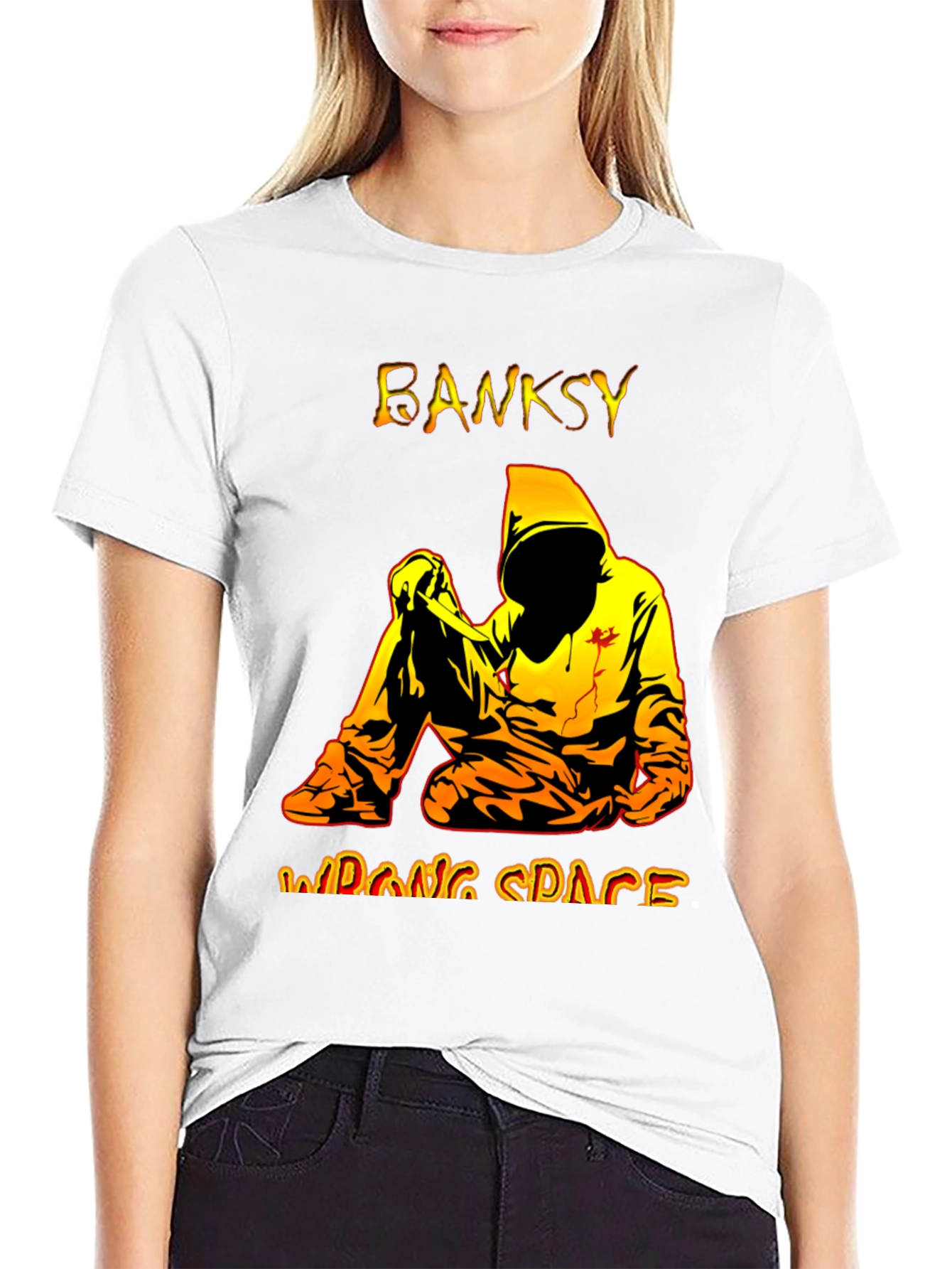 Banksy Wrong Space Graphic Tee - Modern Streetwear