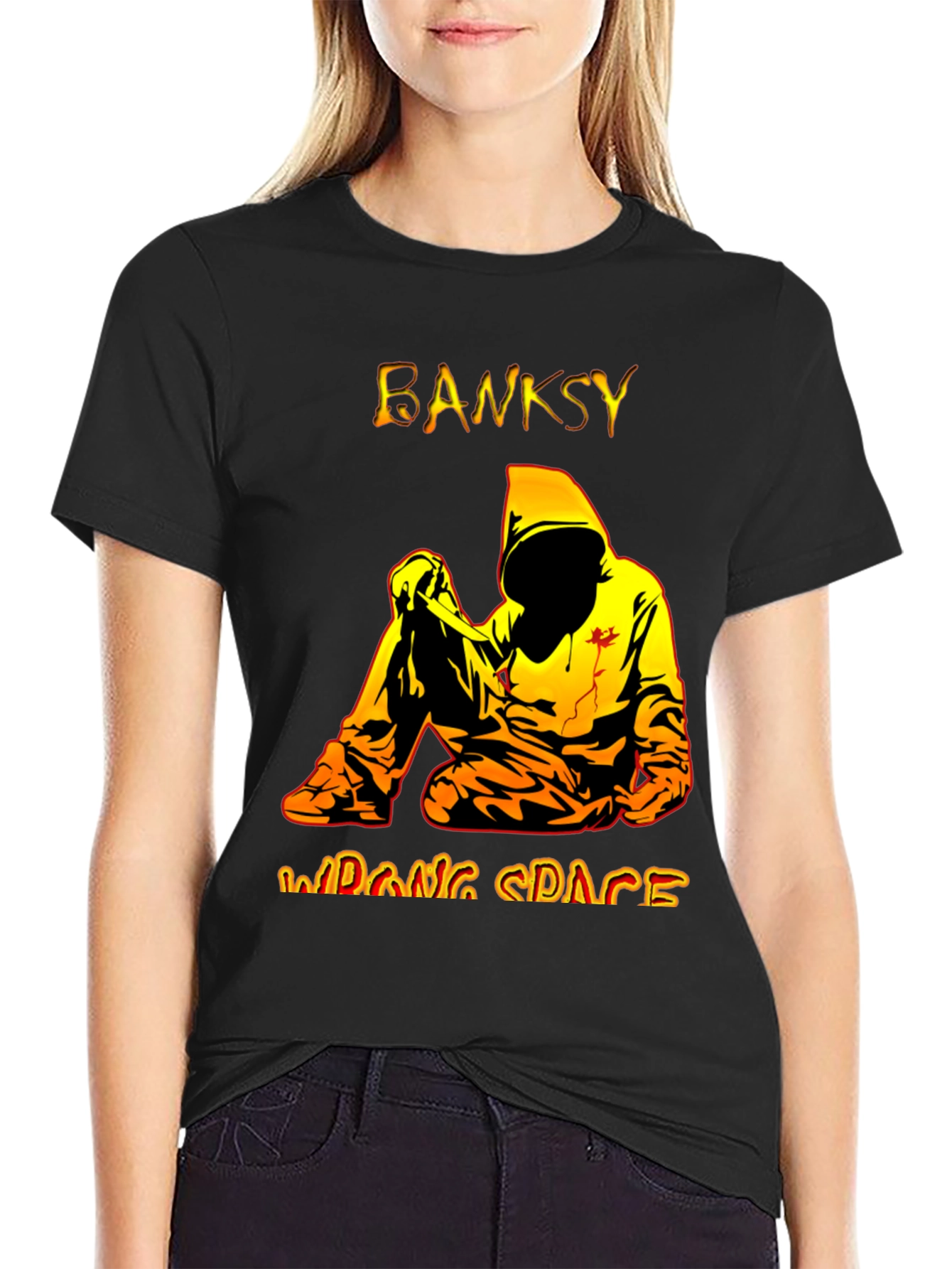 Banksy Wrong Space Graphic Tee - Modern Streetwear