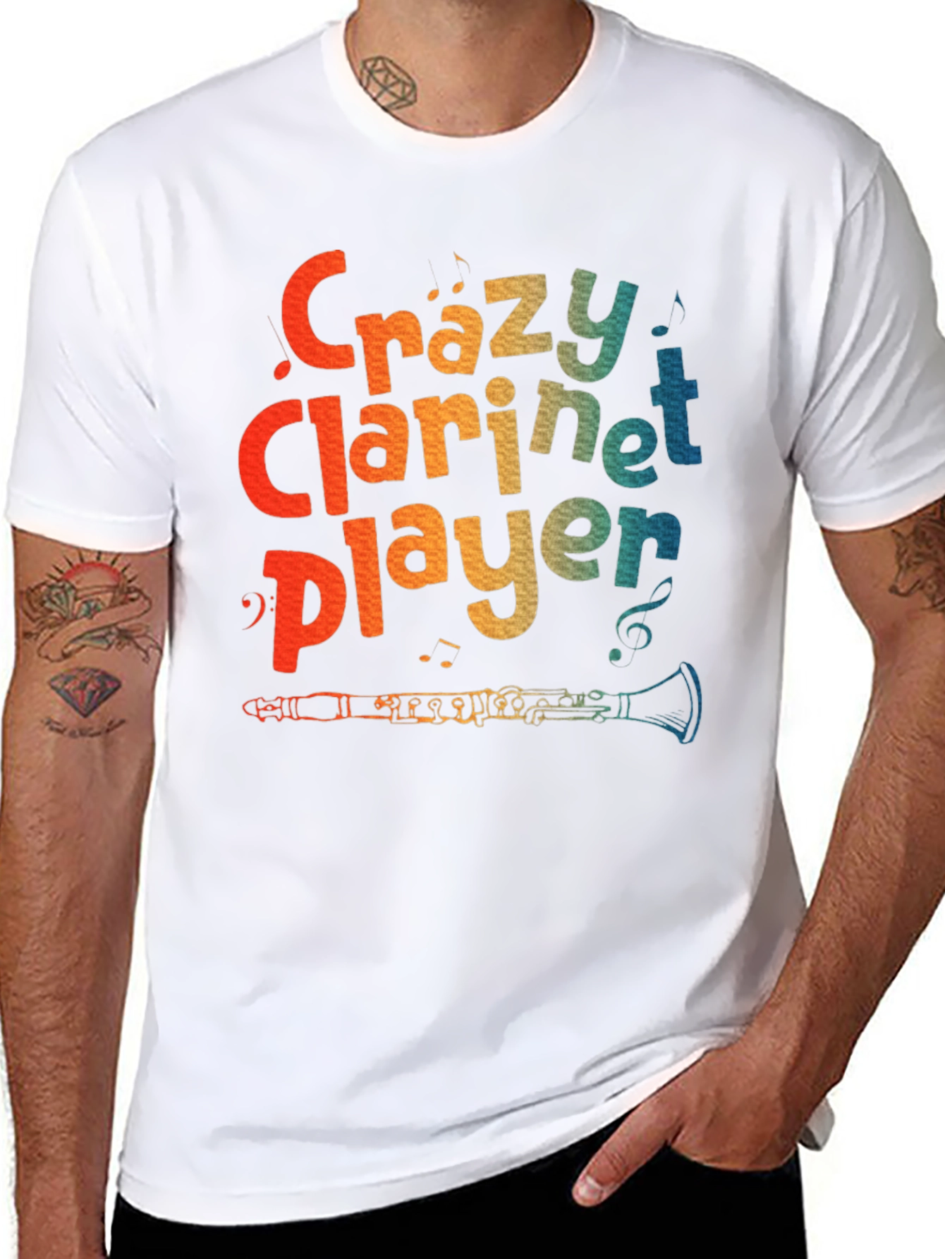 Crazy Clarinet Player T-Shirt - Music Lover Tee