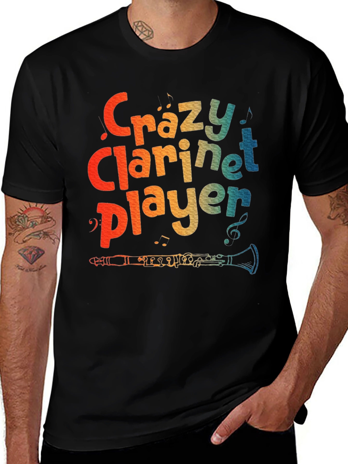 Crazy Clarinet Player T-Shirt - Music Lover Tee
