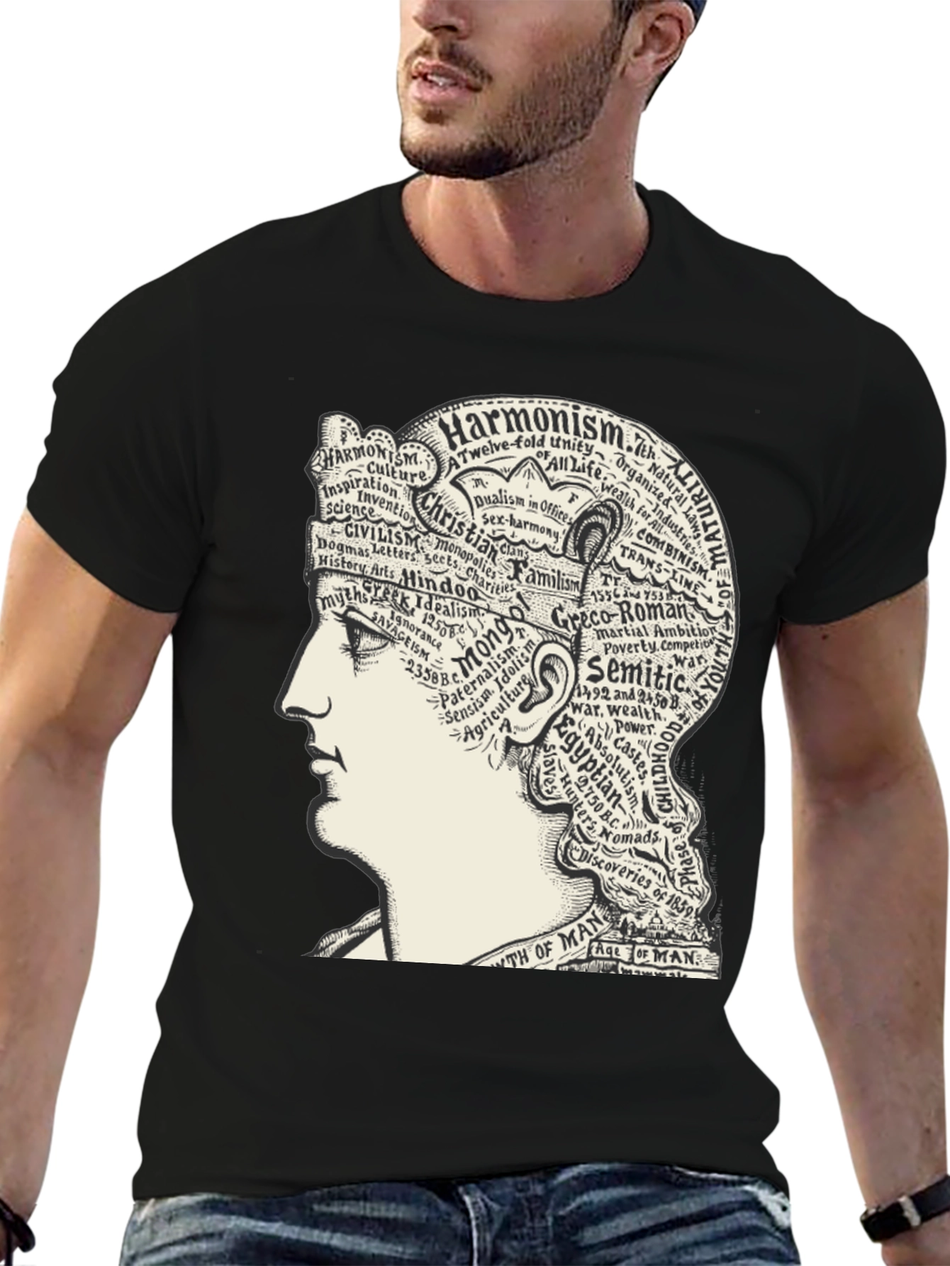 Harmonism Head T-Shirt - Black