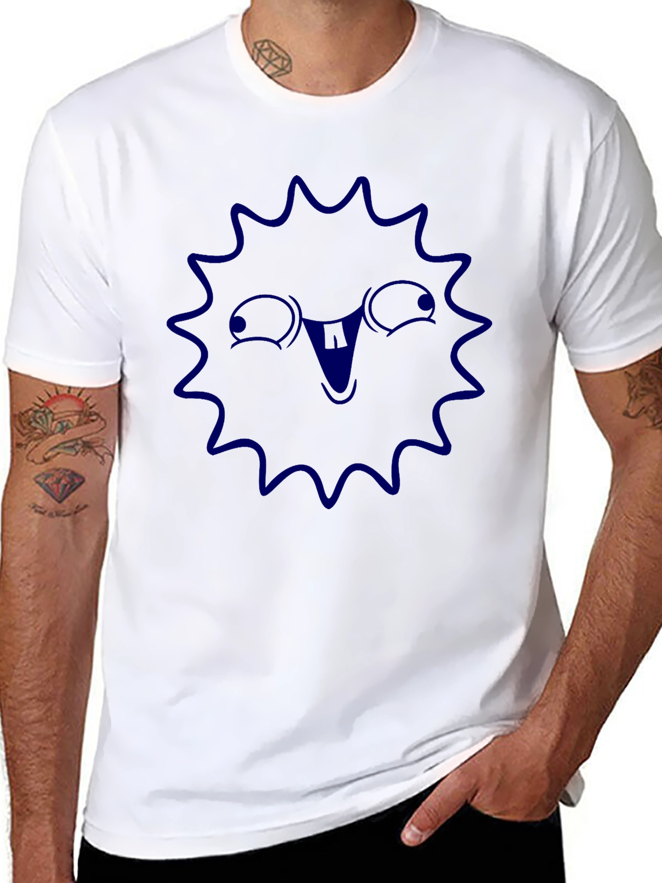 Cartoon Sun Graphic T-Shirt