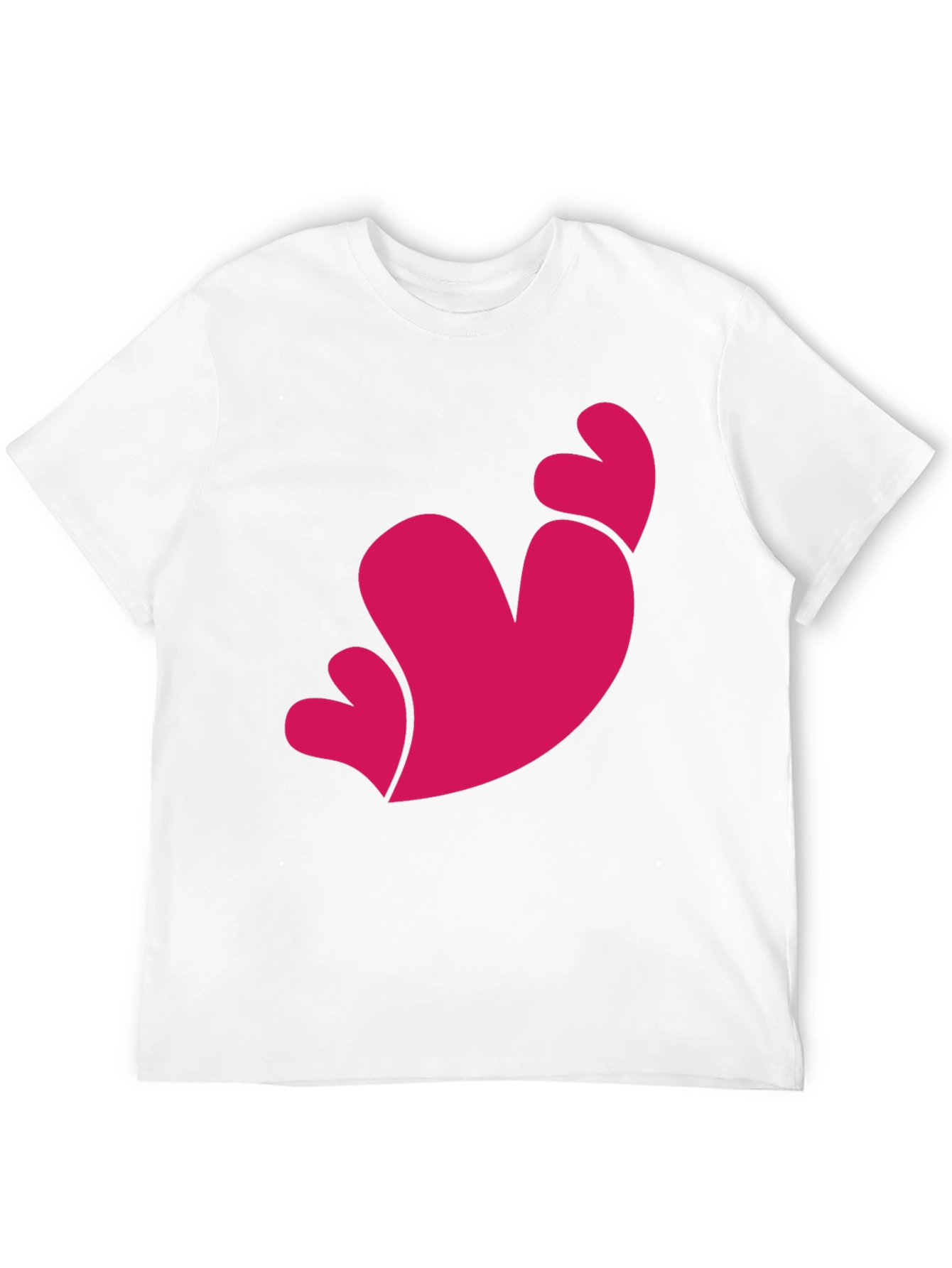 Heart Trio Graphic Tee - Black Casual T-Shirt