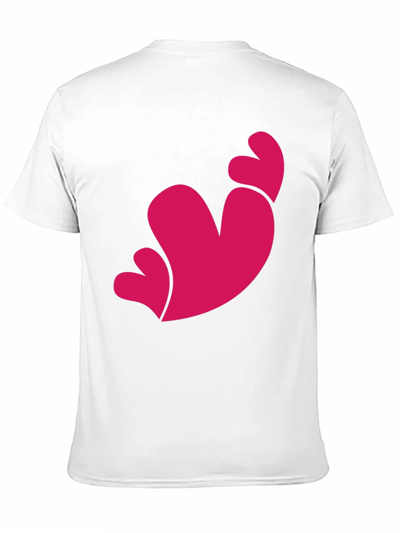 Heart Trio Graphic Tee - Black Casual T-Shirt
