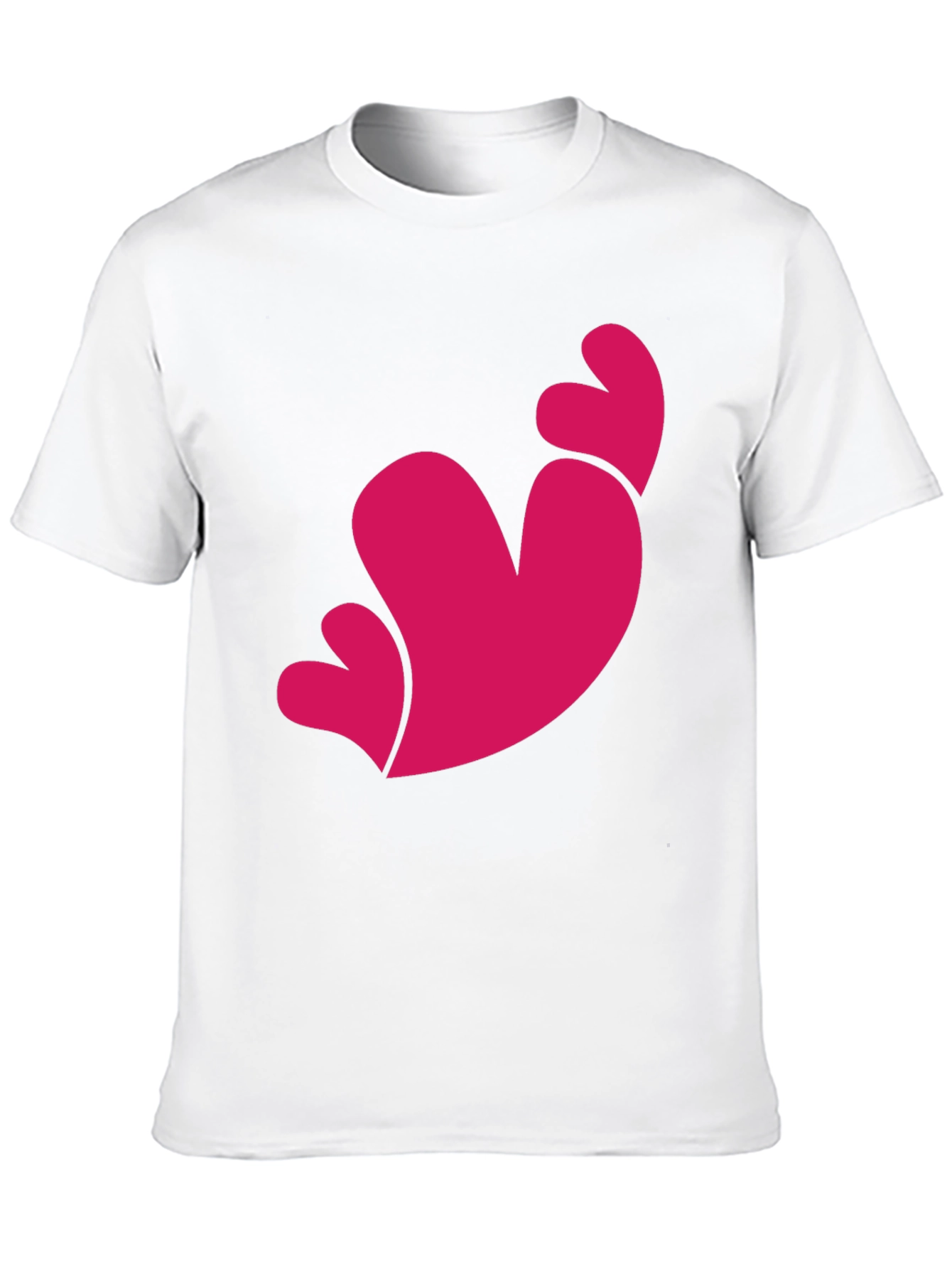 Heart Trio Graphic Tee - Black Casual T-Shirt