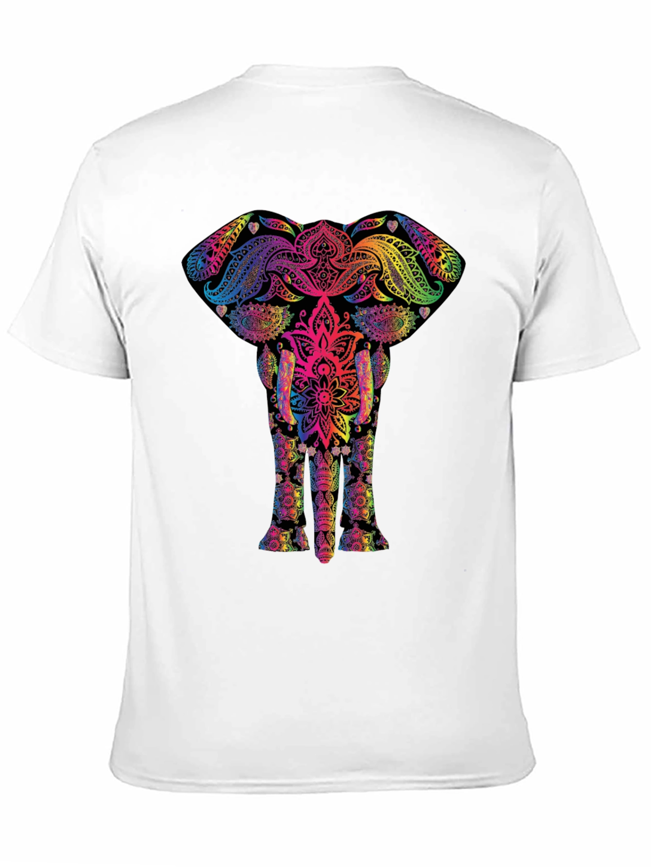 Vibrant Elephant Mandala Graphic Tee
