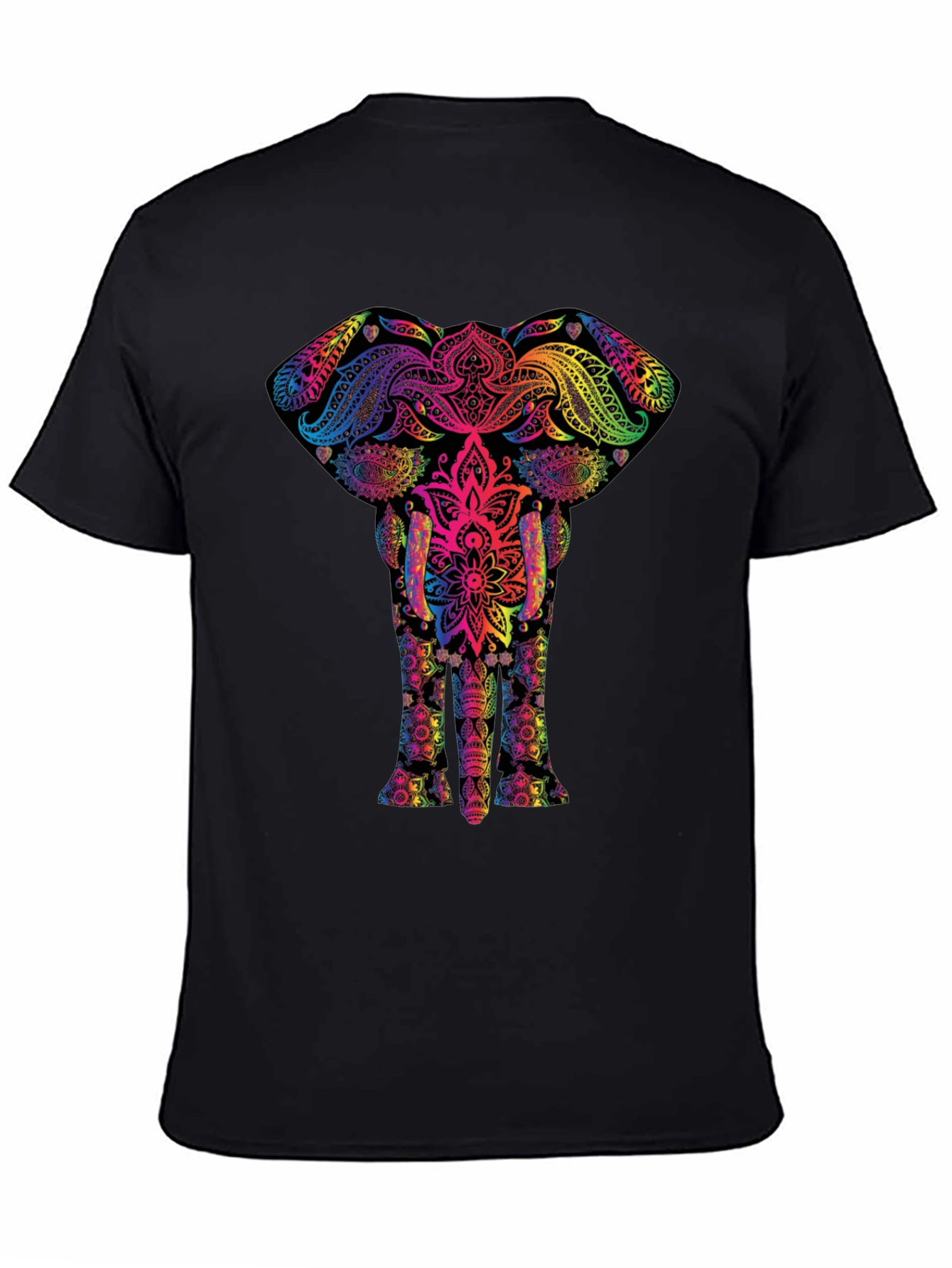 Vibrant Elephant Mandala Graphic Tee