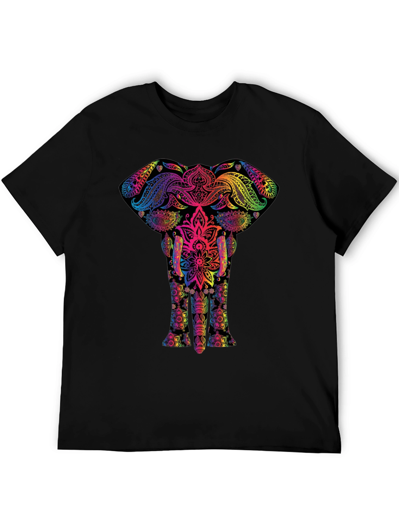 Vibrant Elephant Mandala Graphic Tee