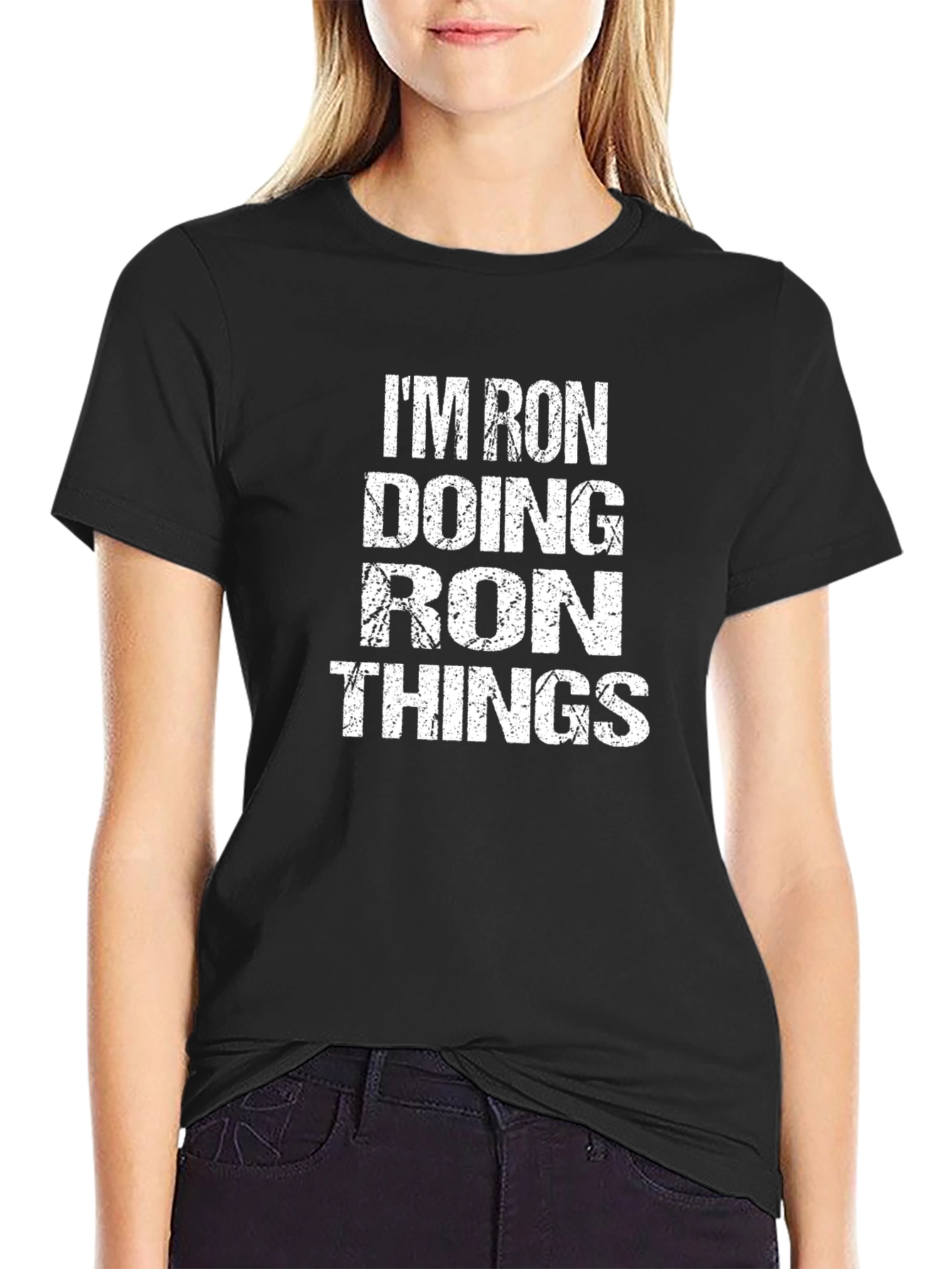 Im Ron Doing Ron Things Mens Black T-Shirt