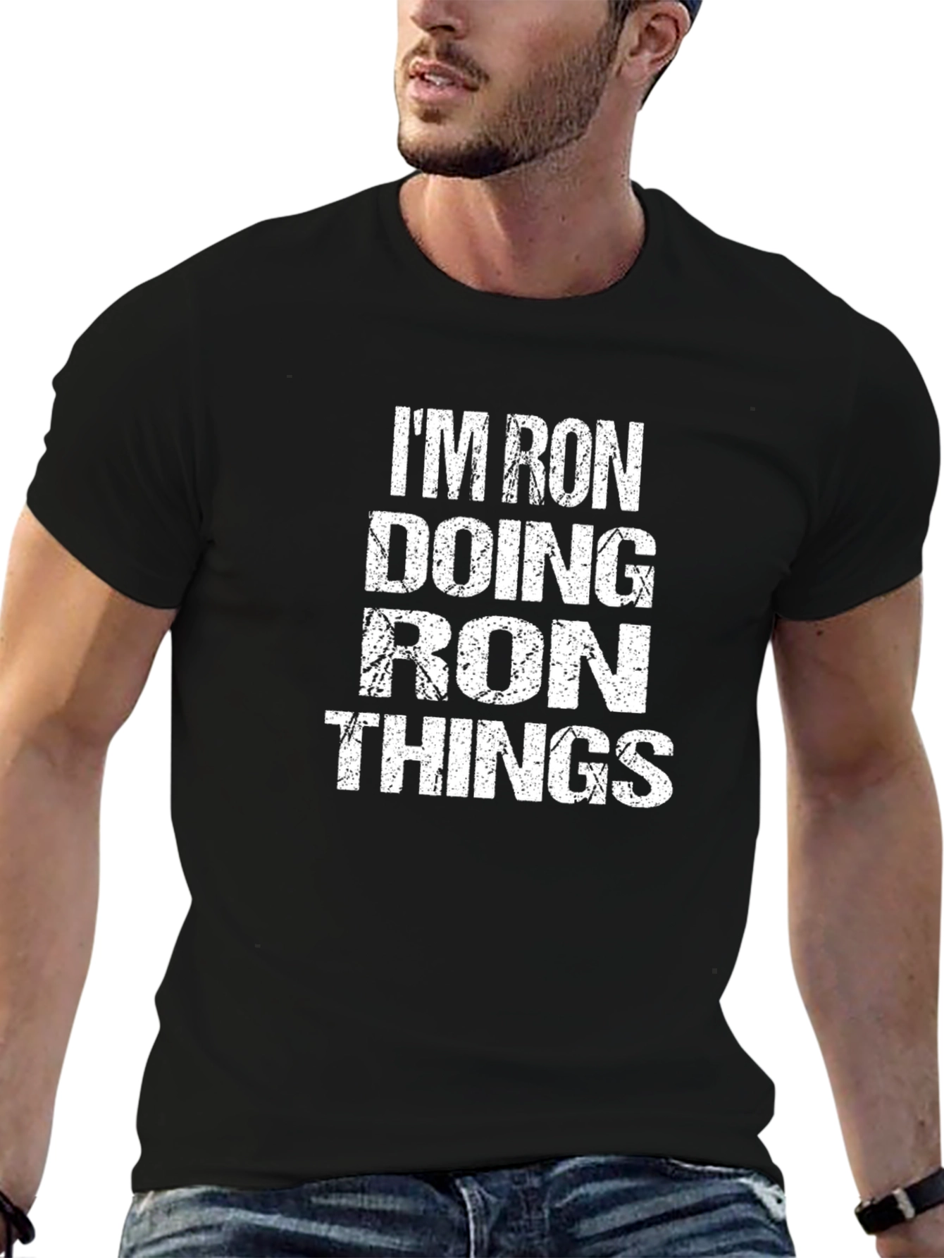 Im Ron Doing Ron Things Mens Black T-Shirt