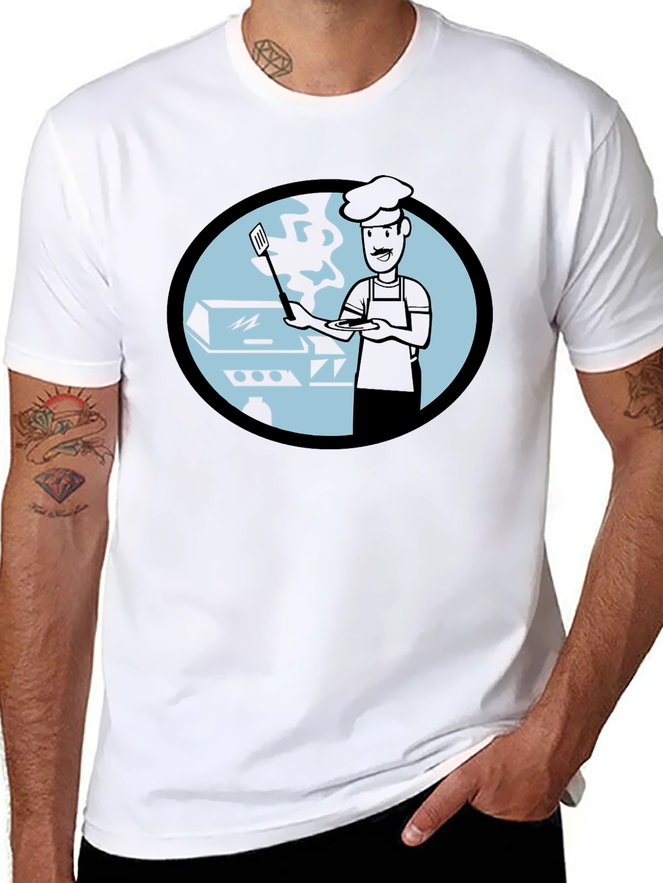 BBQ Chef Graphic T-Shirt - Black Cotton Tee
